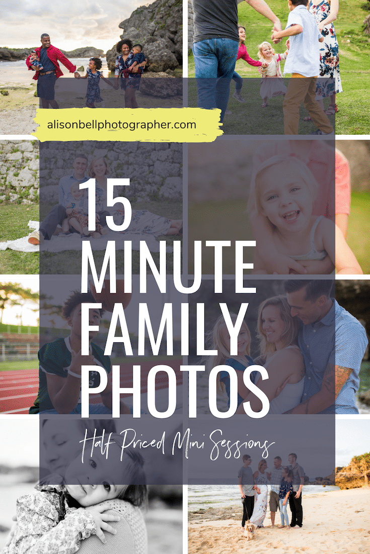 Half Priced Mini sessions - family photos in 15 minutes