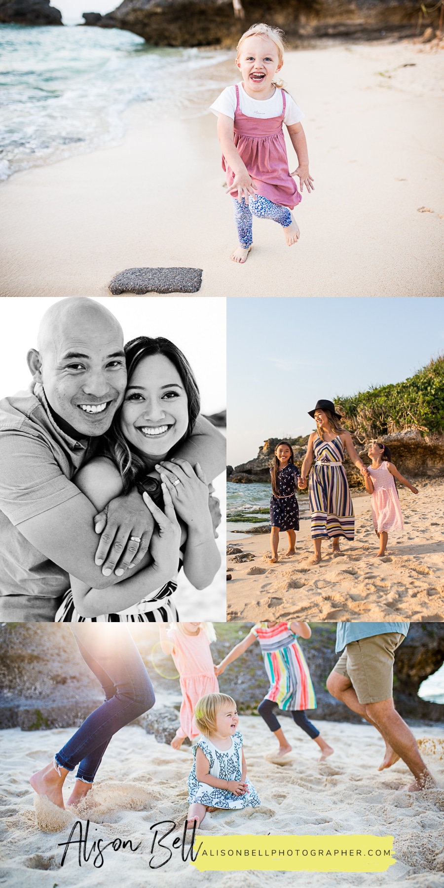 Half Priced Beach Mini sessions by Alison Bell, Photographer. Family, baby, toddler, kids and high school senior portraits.
