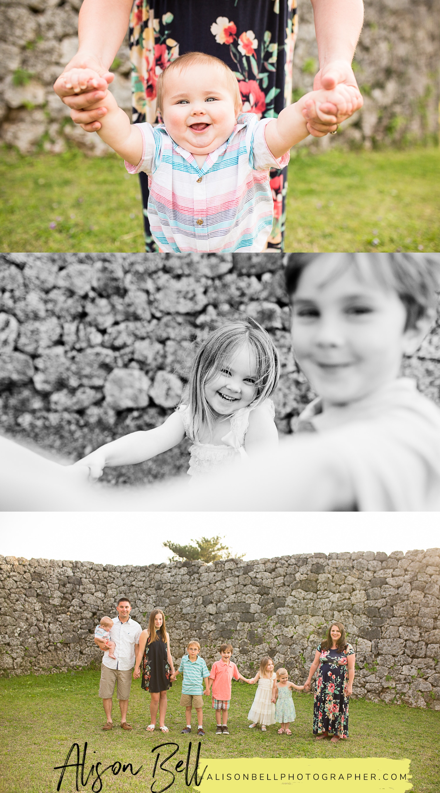 Half Priced Mini Sessions in 15 minutes at Zakimi Castle in Okinawa, Japan by Alison Bell, Photographer. Great for families, kids, cake smash, maternity and simple senior portraits