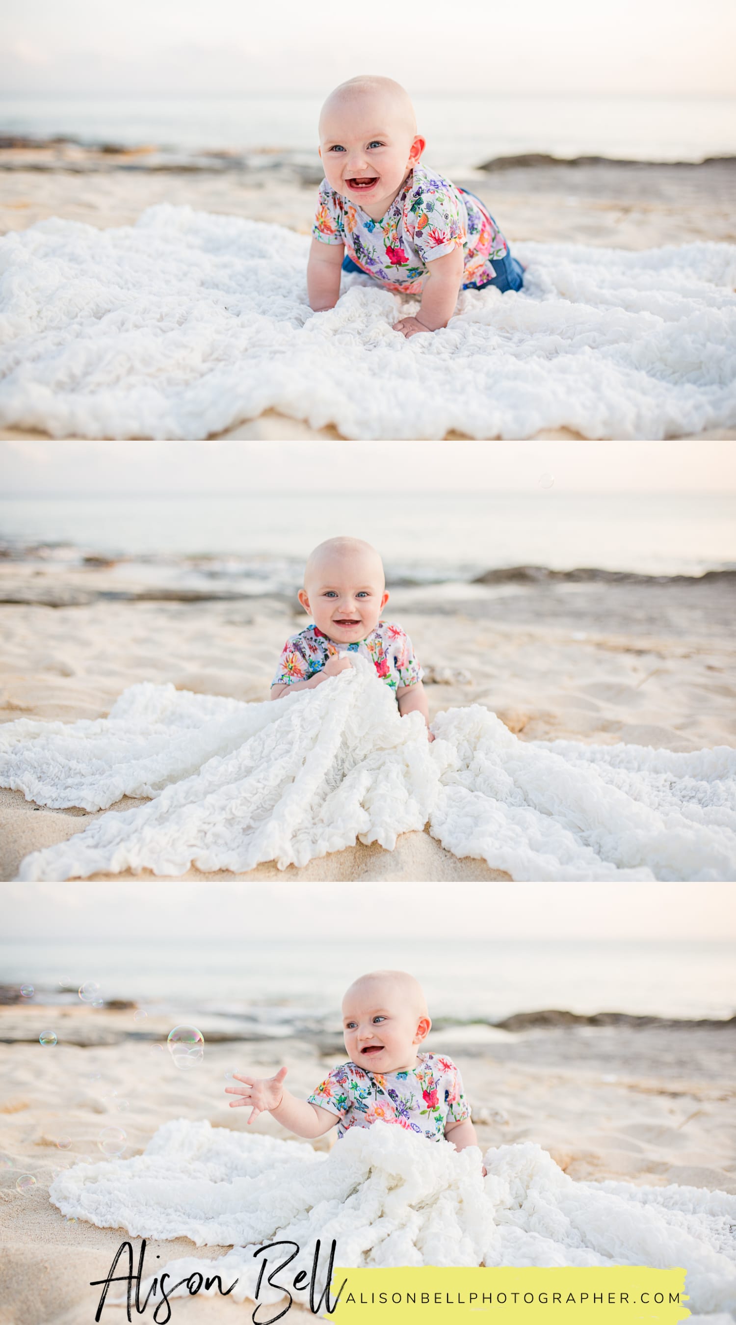 Playful, stress free family photos with Alison Bell, Photographer on the beach in Okinawa, Japan.