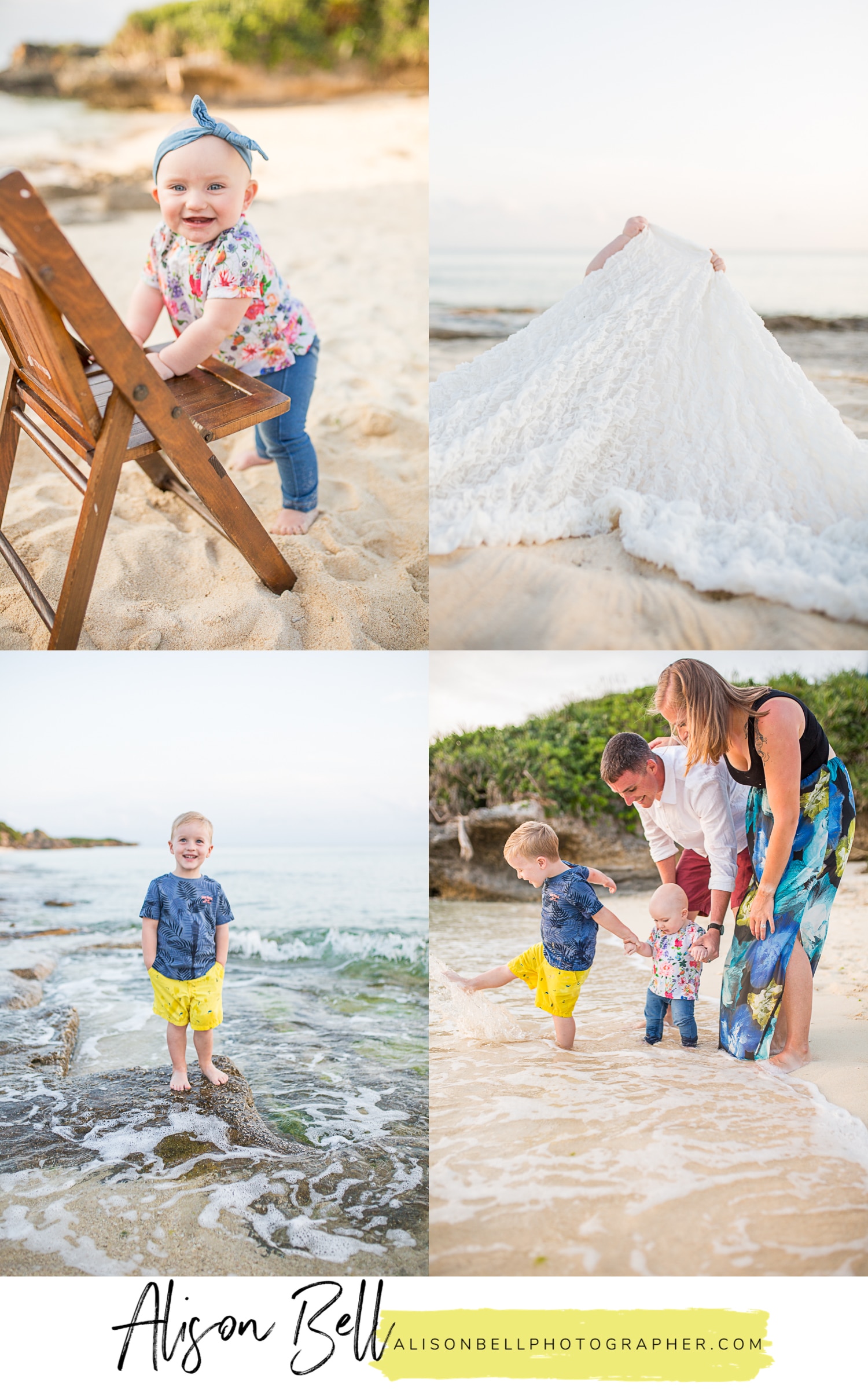 Playful, stress free family photos with Alison Bell, Photographer on the beach in Okinawa, Japan.