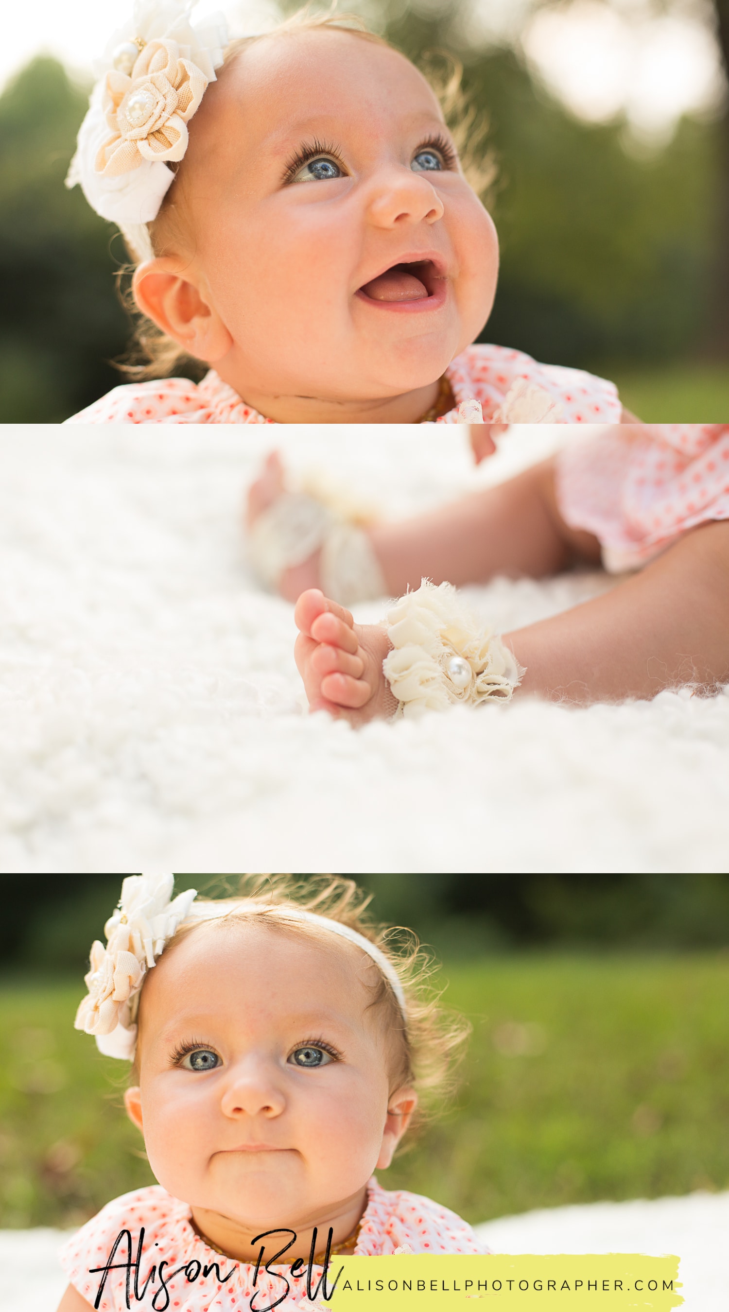 Baby girl and big brother milestone photos in the park by Alison Bell Photographer #alisonbell alisonbellphotographer.com