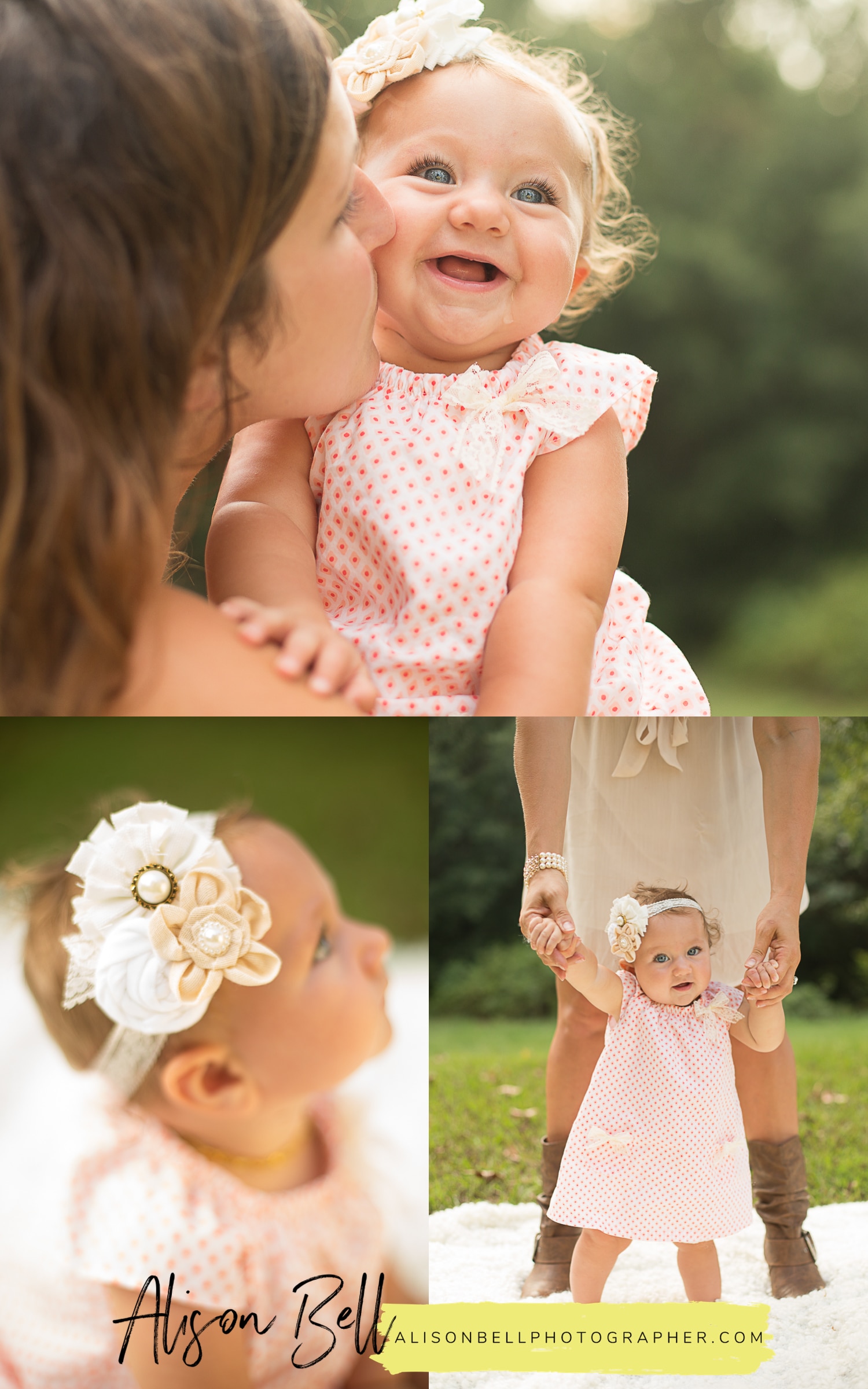 Baby girl and big brother milestone photos in the park by Alison Bell Photographer #alisonbell alisonbellphotographer.com
