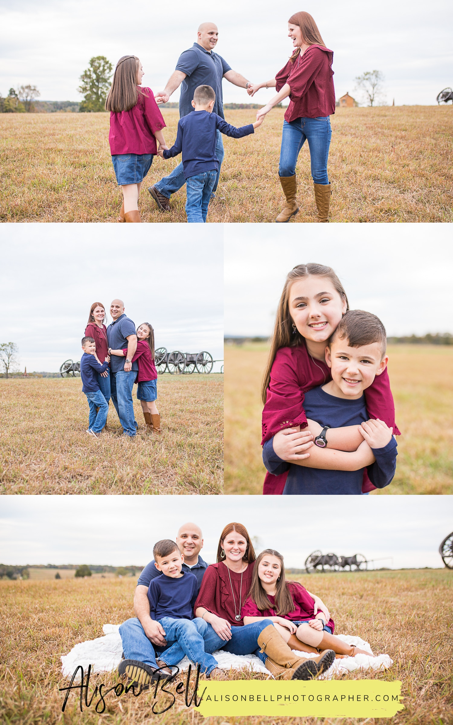 Northern virginia family photos in Manassas, VA at Manassas National Battlefield by Alison Bell, Photographer based in Quantico
