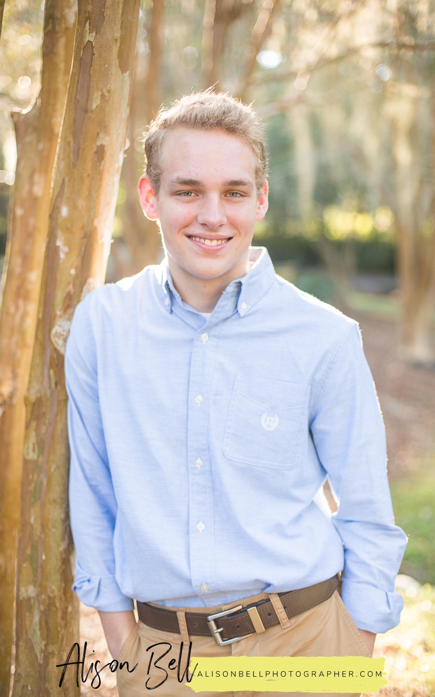 Senior boy and family portrait session in one. Downtown Summerville, SC and Azalea Park by Alison bell, Photographer