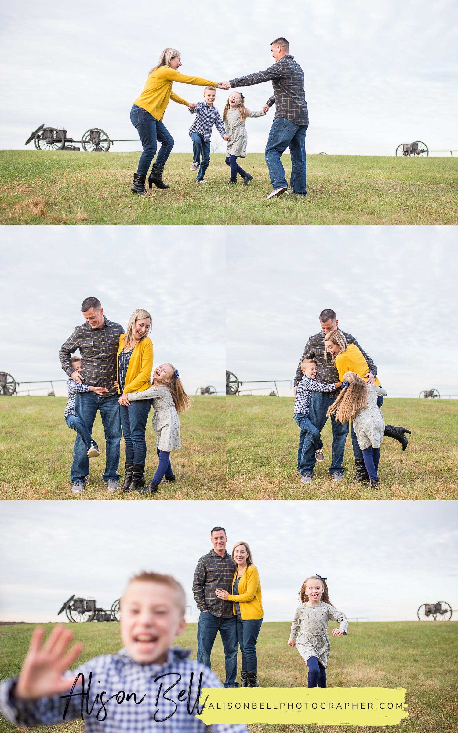 Manassas Civil War Battlefield in Northern Virginia. Family photo session by Alison Bell, Photographer of Quantico VA.