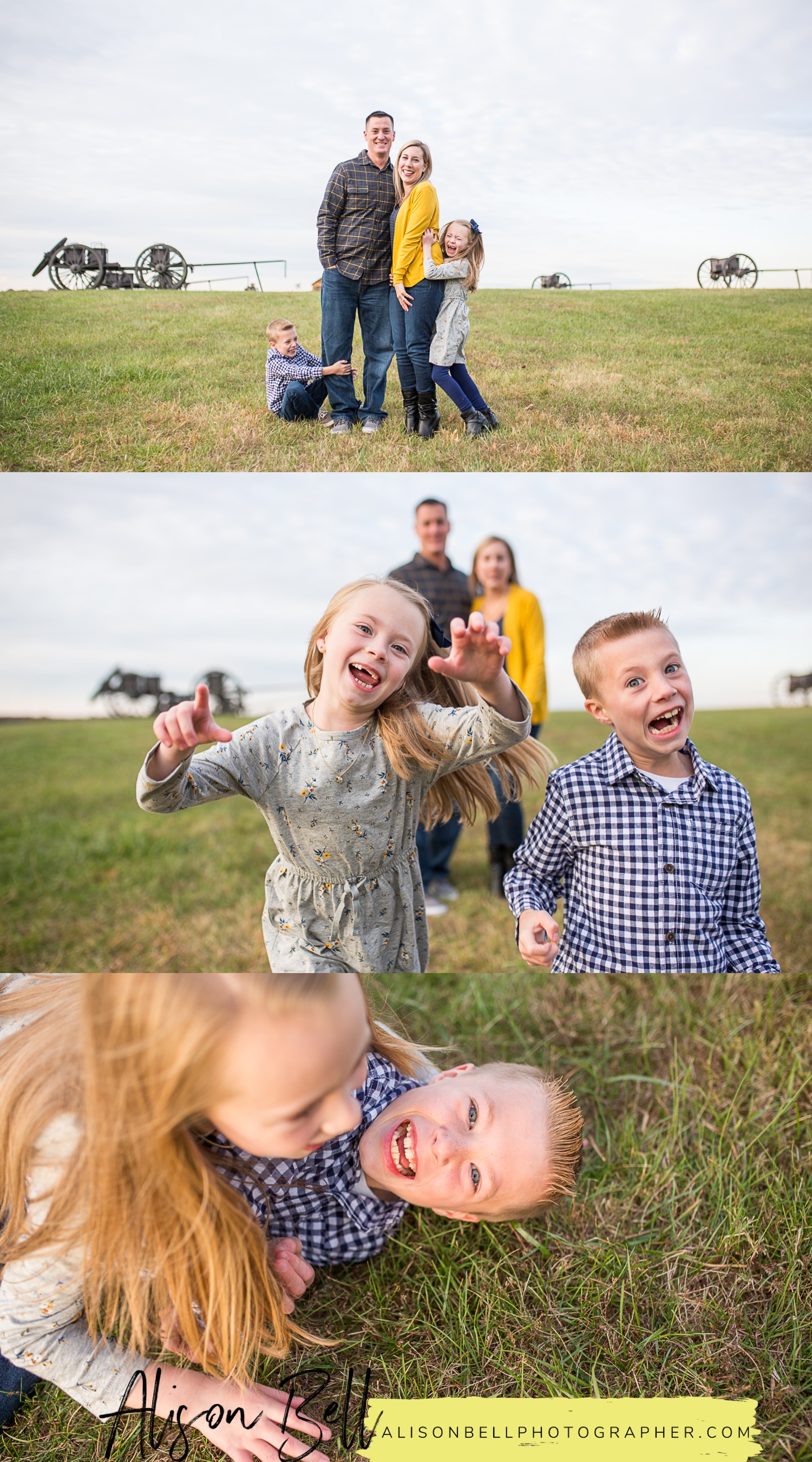 Manassas Civil War Battlefield in Northern Virginia. Family photo session by Alison Bell, Photographer of Quantico VA.