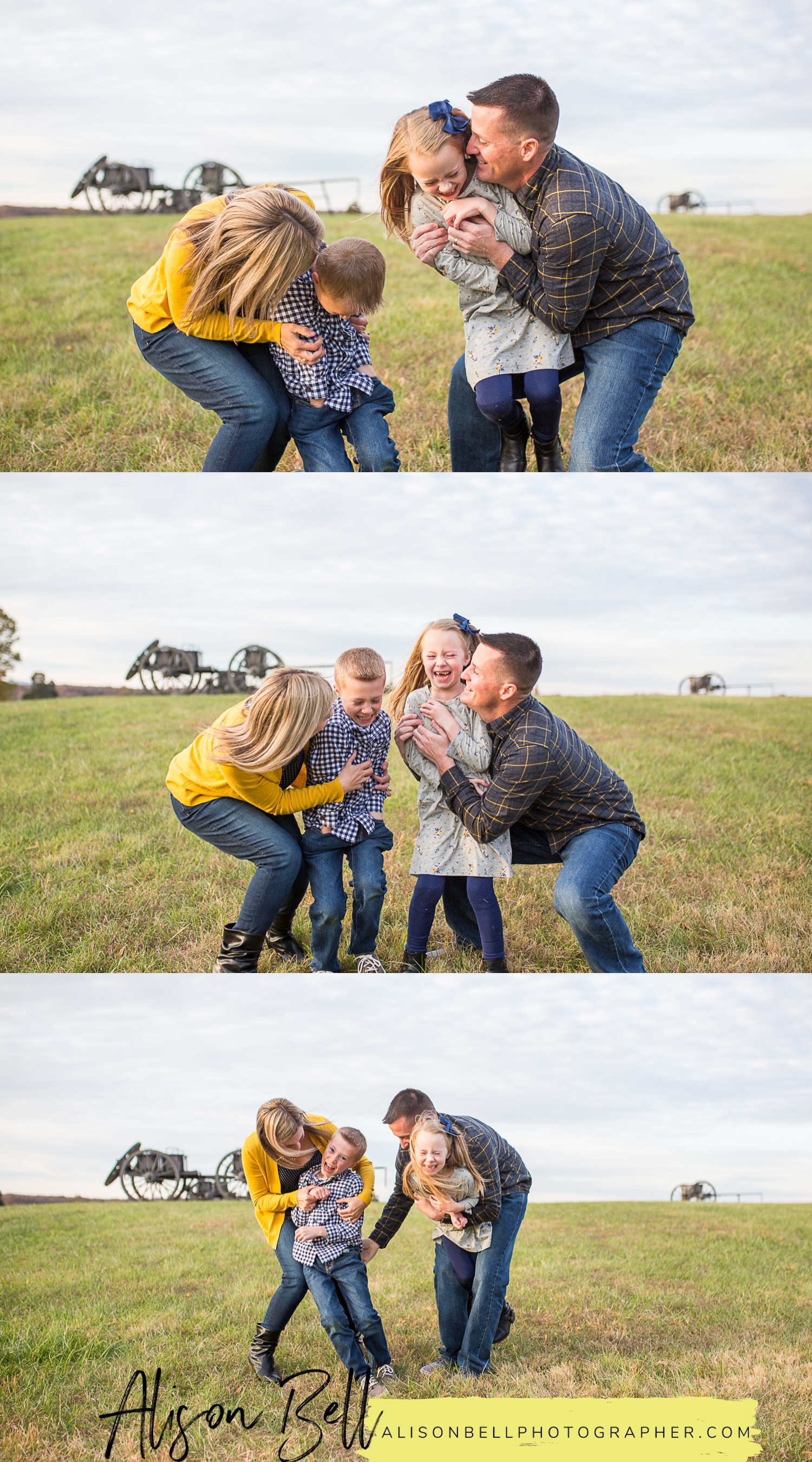 Manassas Civil War Battlefield in Northern Virginia. Family photo session by Alison Bell, Photographer of Quantico VA.