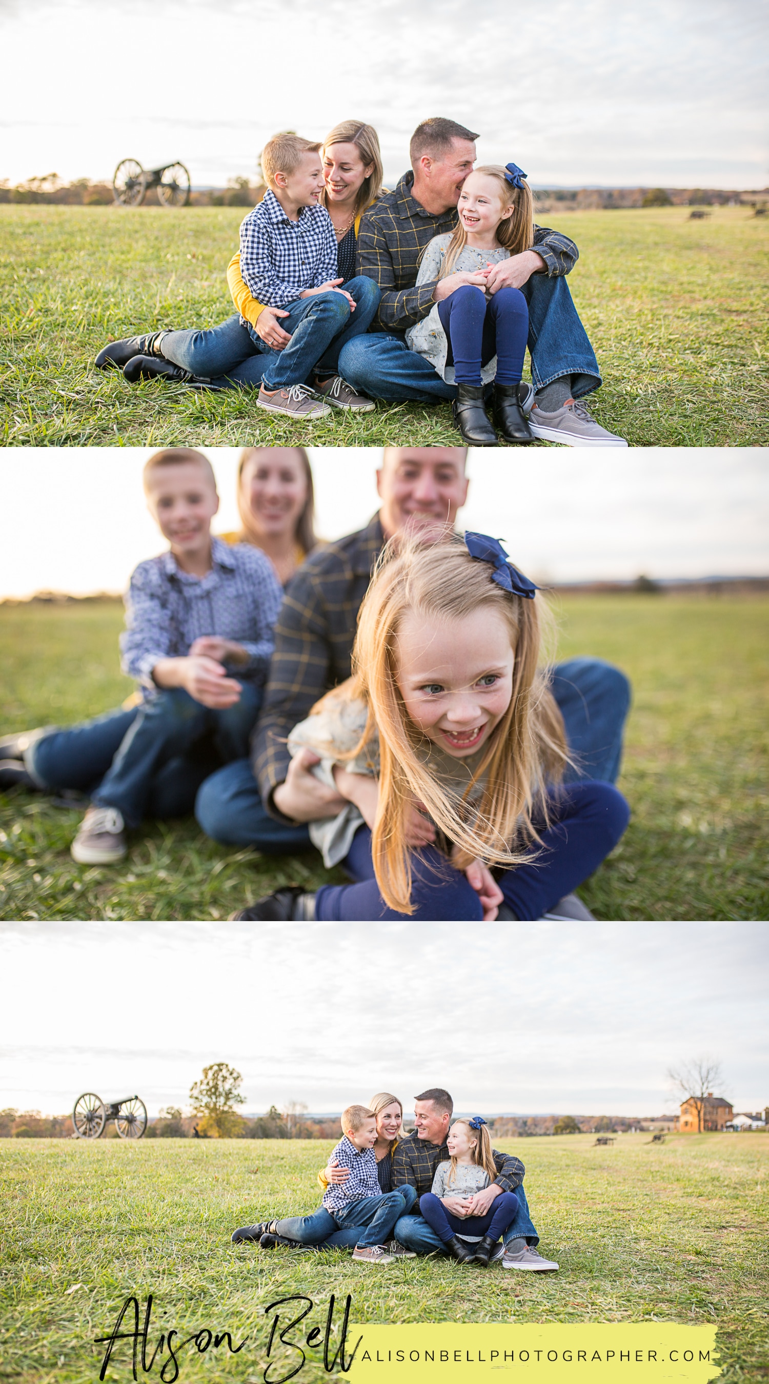 Manassas Civil War Battlefield in Northern Virginia. Family photo session by Alison Bell, Photographer of Quantico VA.