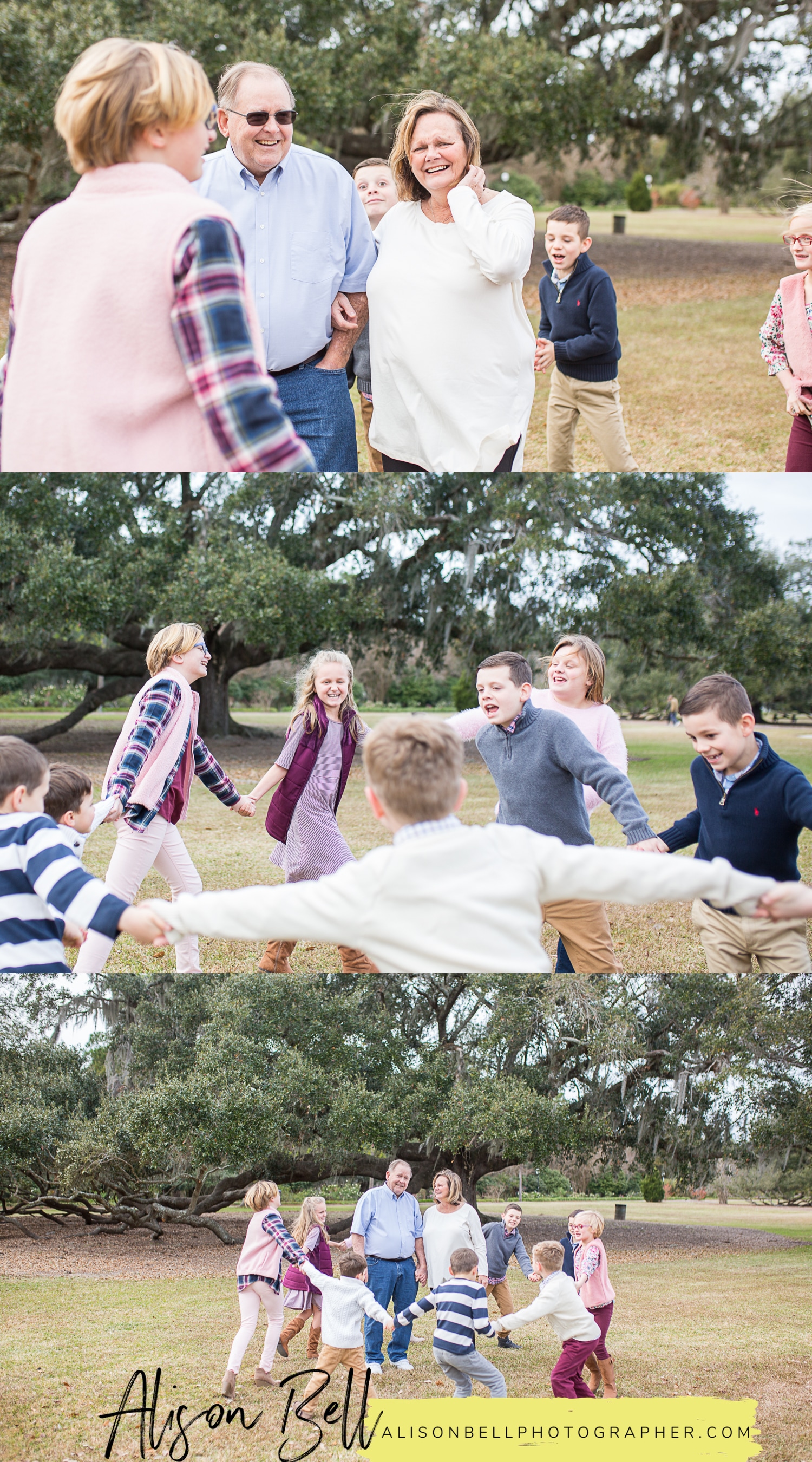 Extended family photography session in Hampton Park, Charleston South Carolina by Alison Bell, Photographer