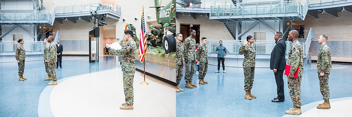 National Museum of the Marine Corps, Triangle, VA outside Marine Corps Base Quantico is an ideal location for re-enlistment and promotion ceremonies. alisonbellphotographer.com