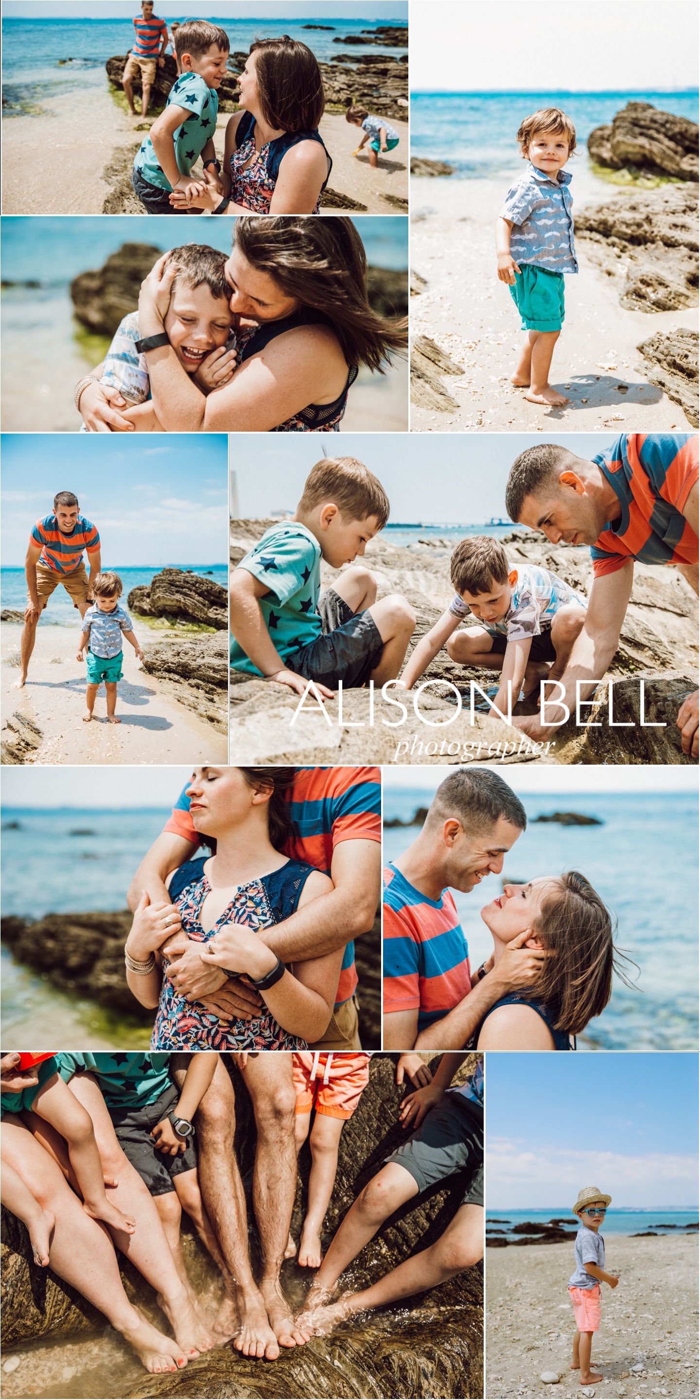 Alison Bell, Kin, beach, blue water, family, child, kid photography, kin town
