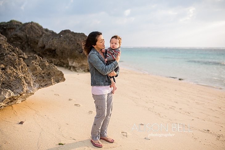 Beach, baby, family, okinawa, photographer, alison bell