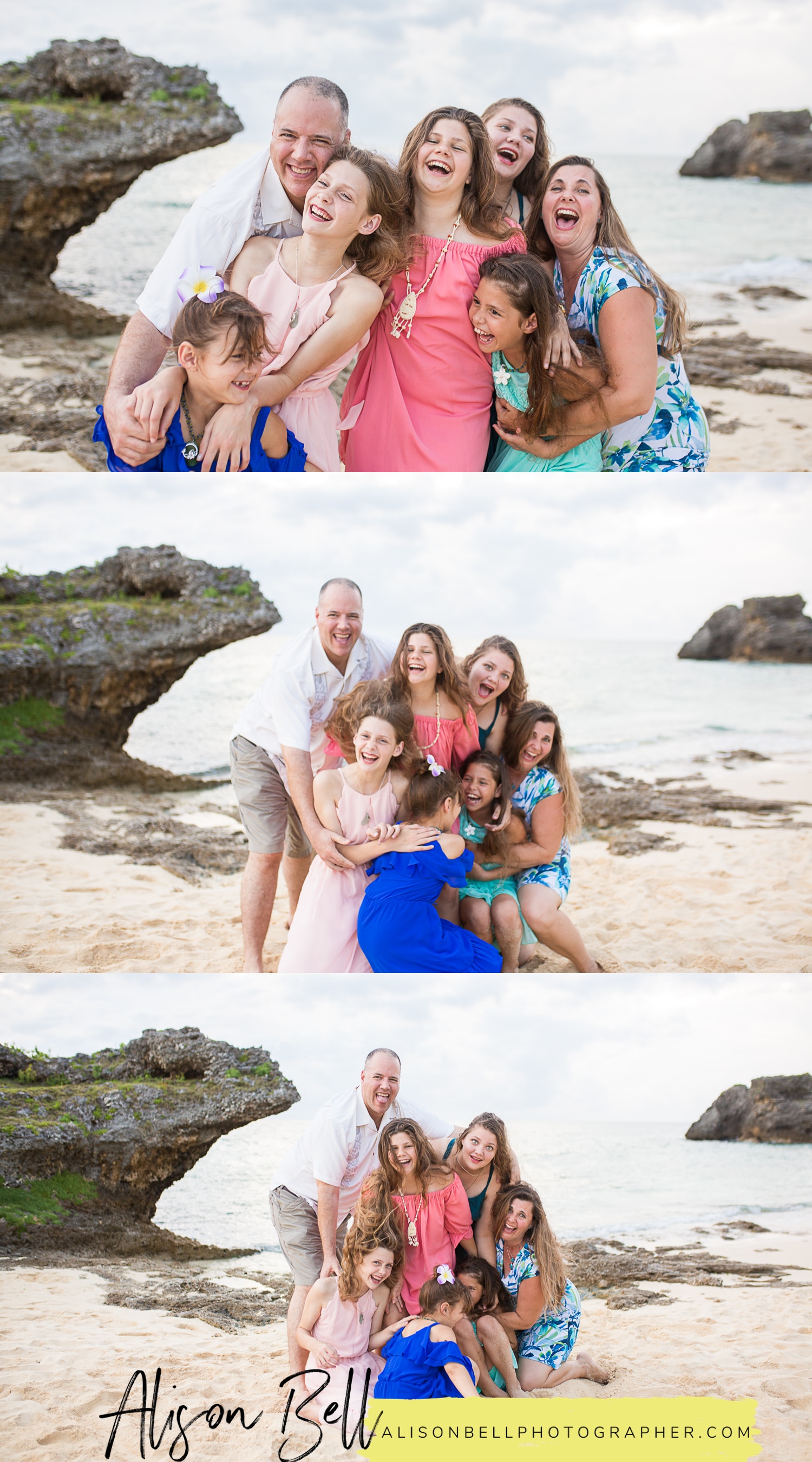 Large Family Photography by Alison Bell, Photographer. Family of 7 with five kids and teens ages 5 to 14. Colorful, vibrant, high energy fun family photographer AlisonBellPhotographer.com