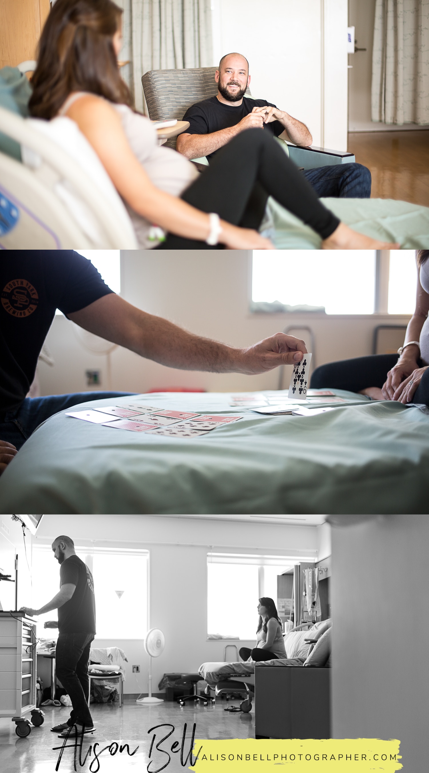 In-hospital bed rest maternity photos by Alison Bell, Photographer. #alisonbellphotog alisonbellphotographer.com