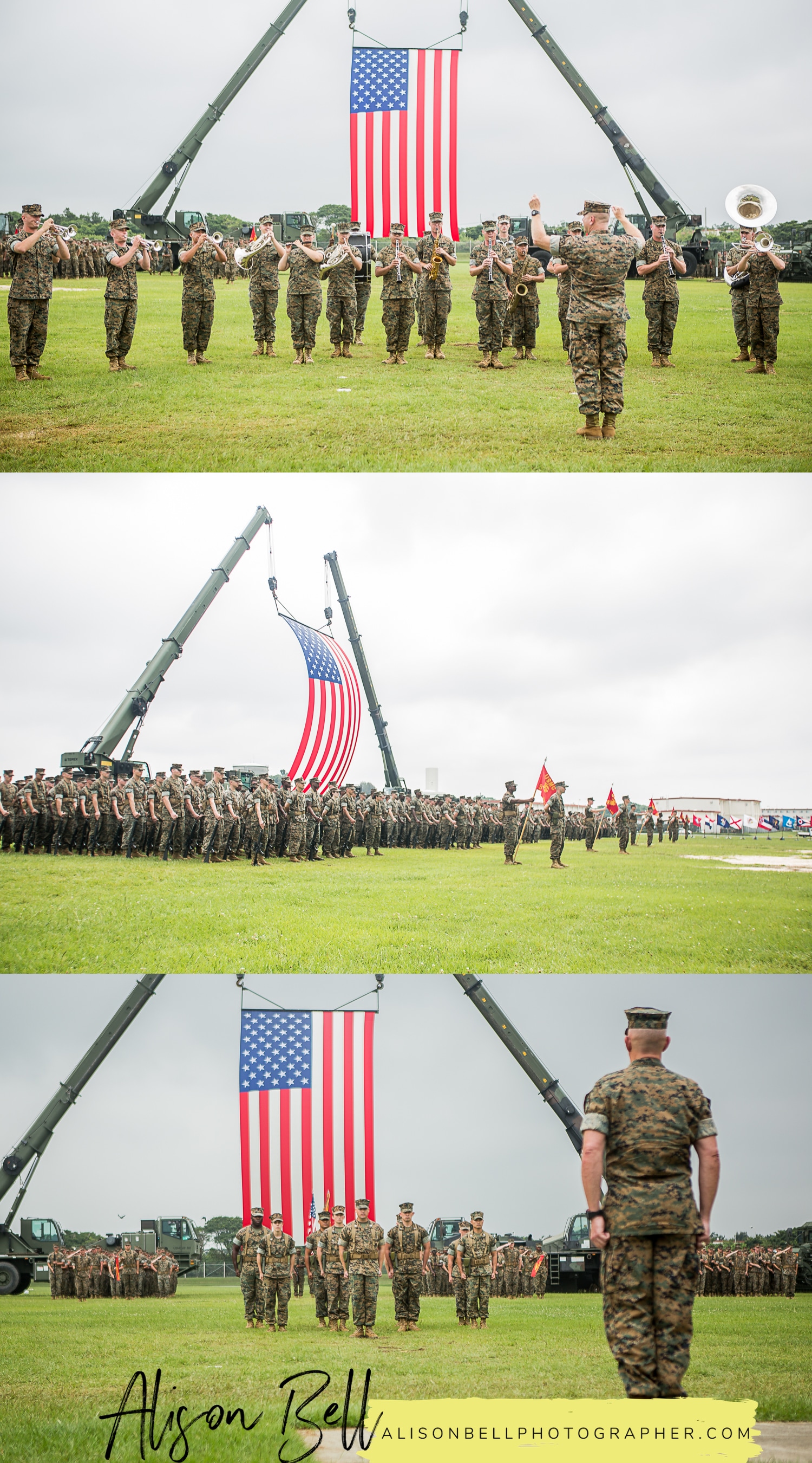 United States Marine Corps Change of Command Ceremony, 9th Engineer Support Battalion Camp Hansen, Okinawa Japan by Alison Bell, Photographer. #alisonbellphotog alisonbellphotographer.com