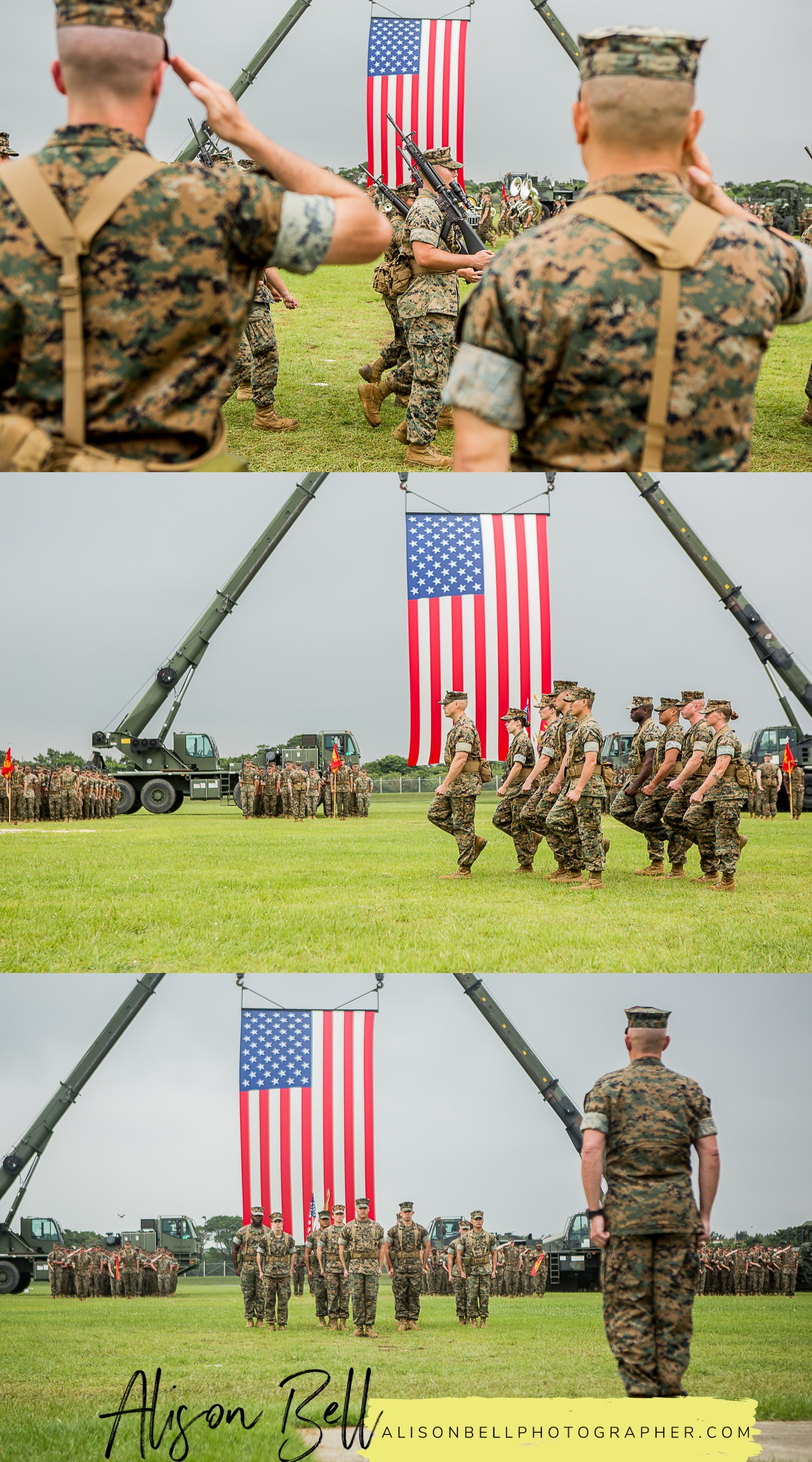 United States Marine Corps Change of Command Ceremony, 9th Engineer Support Battalion Camp Hansen, Okinawa Japan by Alison Bell, Photographer. #alisonbellphotog alisonbellphotographer.com