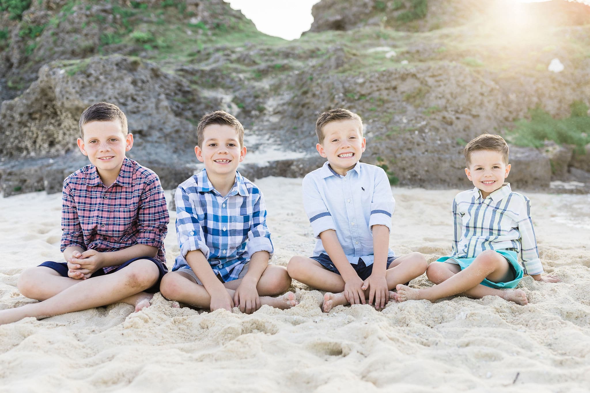 Family photo session on the beach by Heather Johnson Photography