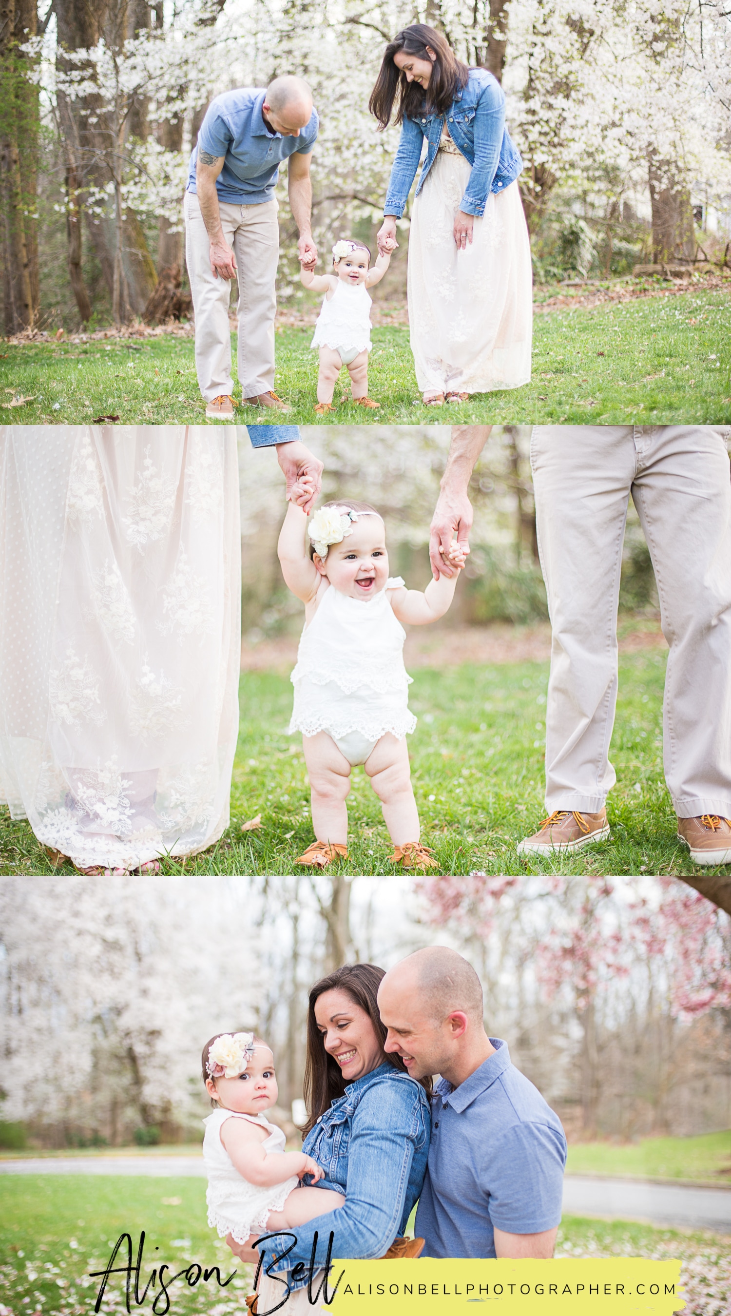 Baby's first birthday and cake smash photo session with the whole family by Alison Bell, Photographer on Quantico Marine Corps base. alisonbellphotographer.com
