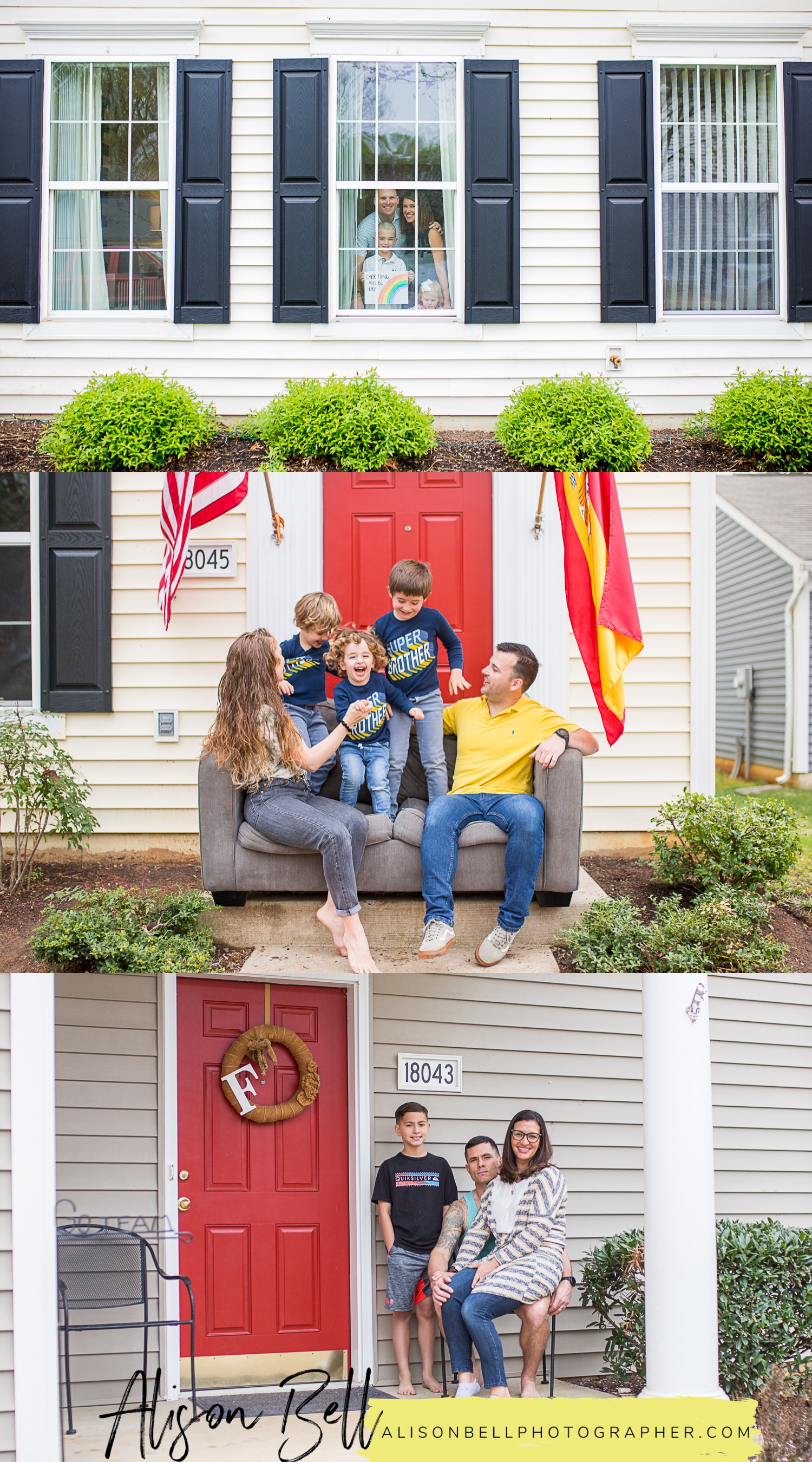 Front Porch project on Marine Corps Base Quantico in Virginia during 2020 Quarantine of Covid-19 pandemic by Alison Bell, Photographer alisonbellphotographer.com