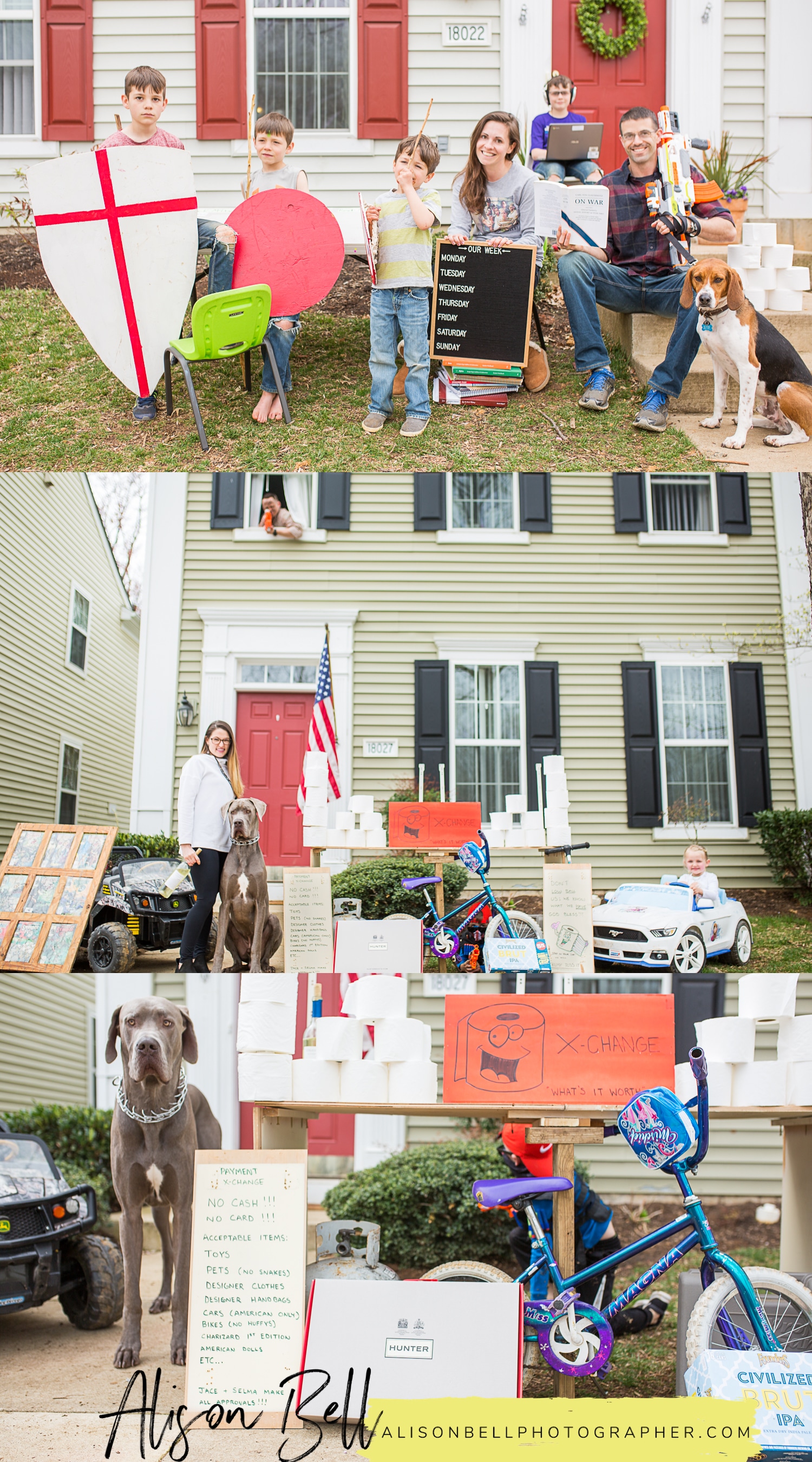 Front Porch project on Marine Corps Base Quantico in Virginia during 2020 Quarantine of Covid-19 pandemic by Alison Bell, Photographer alisonbellphotographer.com