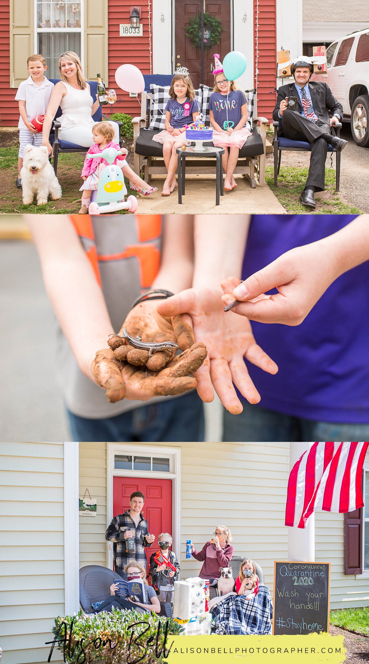 Front Porch project on Marine Corps Base Quantico in Virginia during 2020 Quarantine of Covid-19 pandemic by Alison Bell, Photographer alisonbellphotographer.com