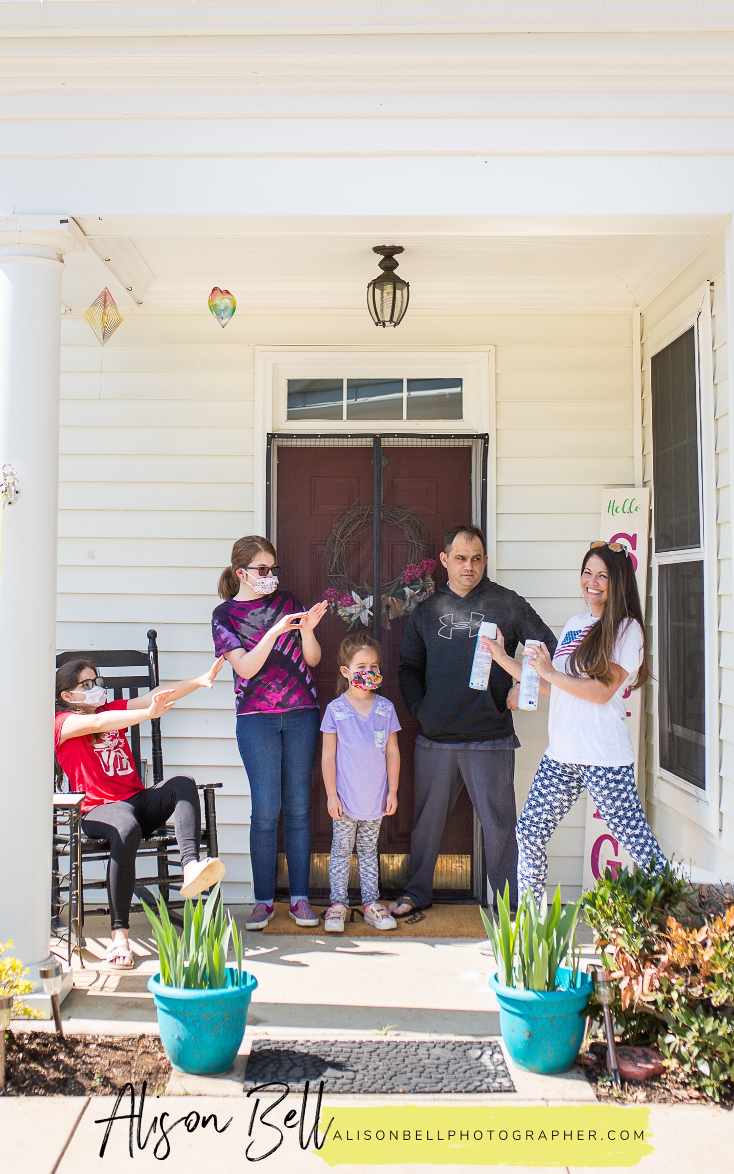 Front Porch project on Marine Corps Base Quantico in Virginia during 2020 Quarantine of Covid-19 pandemic by Alison Bell, Photographer alisonbellphotographer.com
