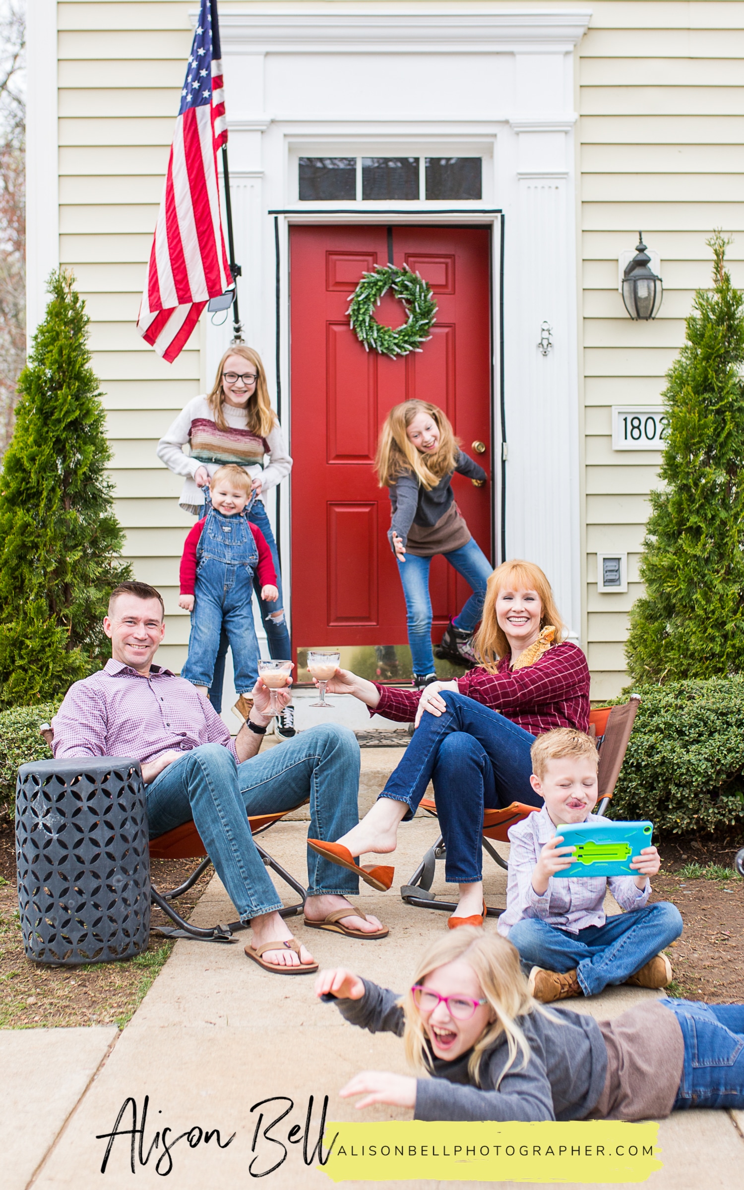 Front Porch project on Marine Corps Base Quantico in Virginia during 2020 Quarantine of Covid-19 pandemic by Alison Bell, Photographer alisonbellphotographer.com