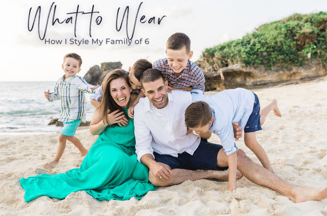 What to wear for family photos, family of six, by alison bell photographer