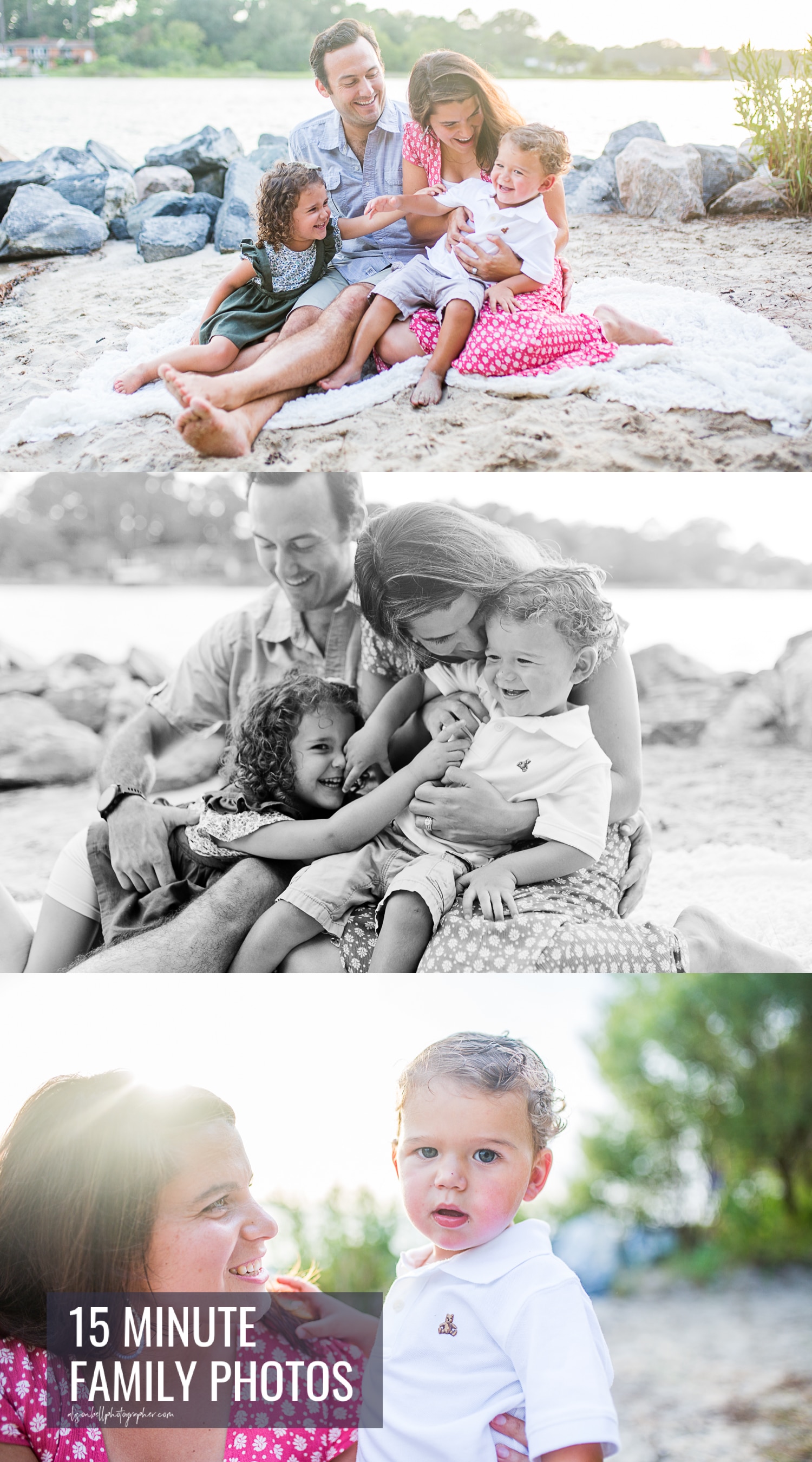 Family mini sessions at first landing state park The Narrows by Alison bell, Photographer alisonbellphotographer.com