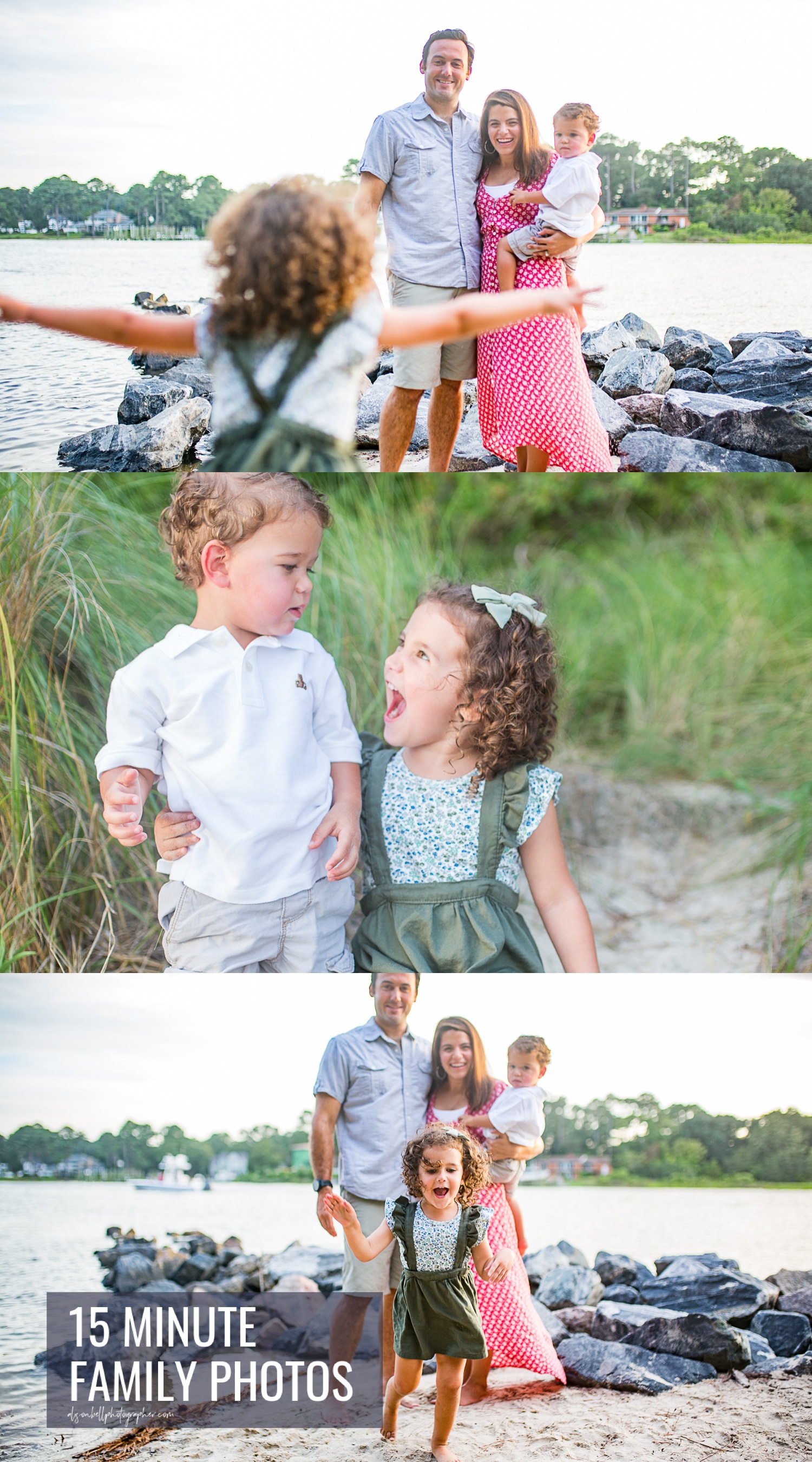 Family mini sessions at first landing state park The Narrows by Alison bell, Photographer alisonbellphotographer.com