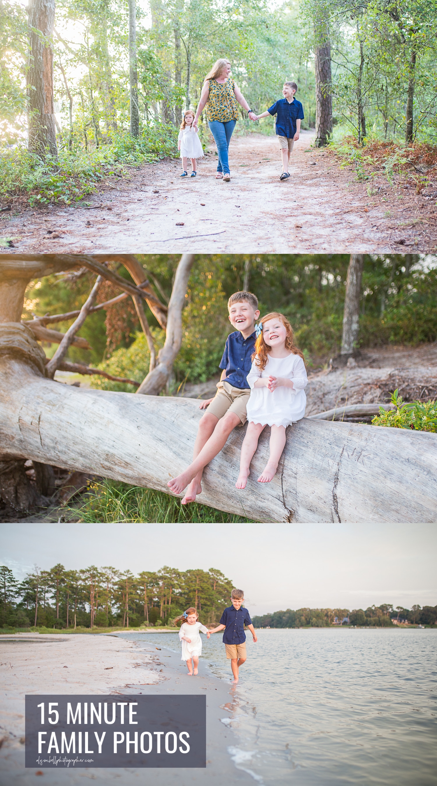 Family mini sessions at first landing state park The Narrows by Alison bell, Photographer alisonbellphotographer.com