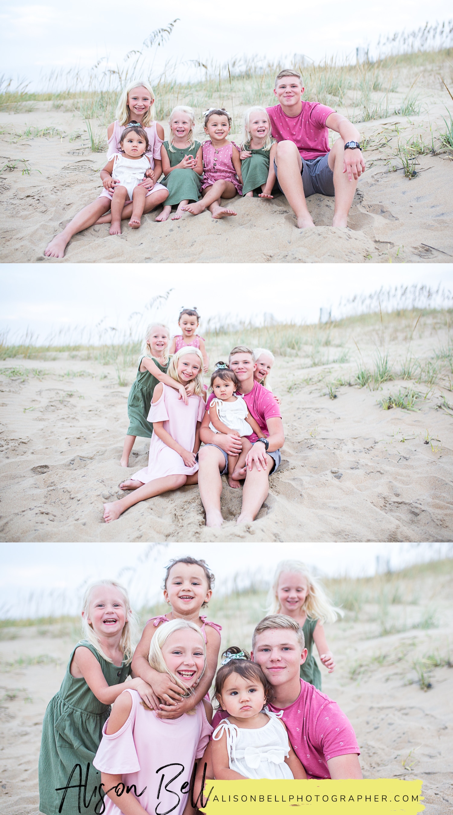 Sandbridge Beach photo session with extended family by alison bell photographer alisonbellphotographer.com