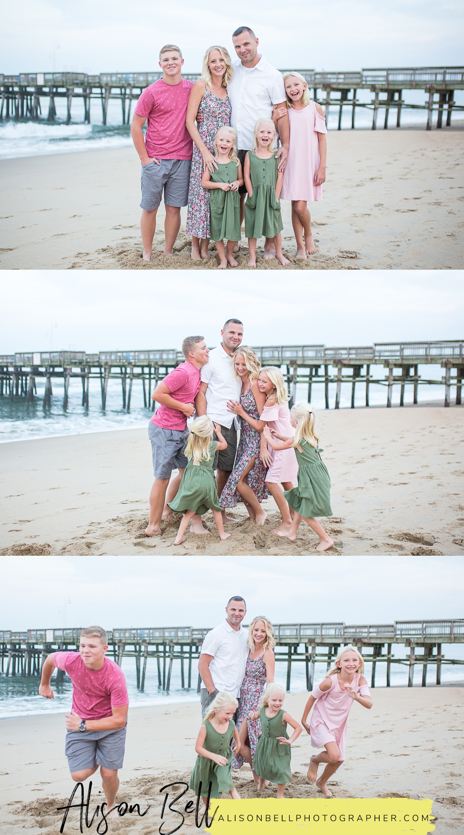 Sandbridge Beach photo session with extended family by alison bell photographer alisonbellphotographer.com