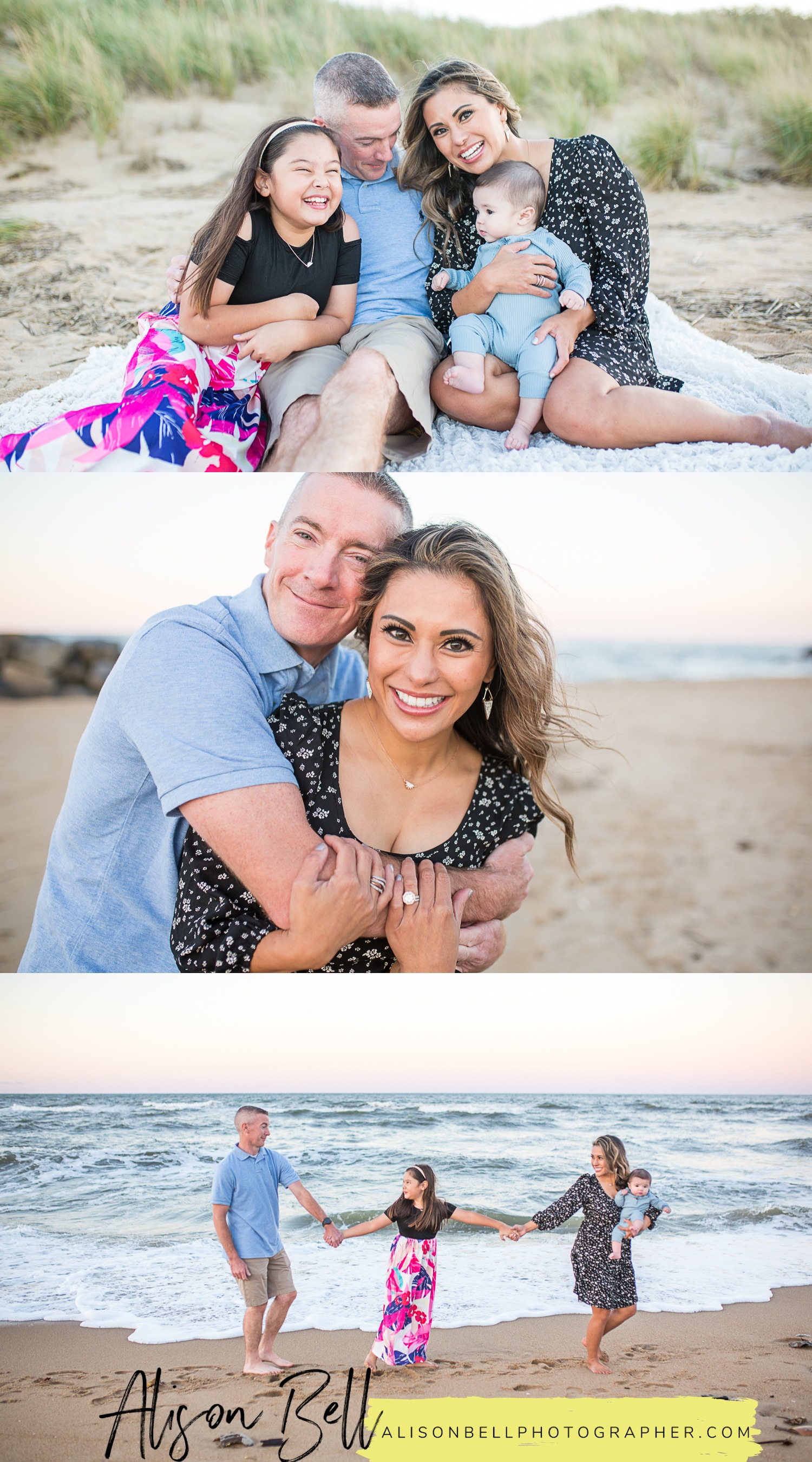 Fort story family photo session on the beach
