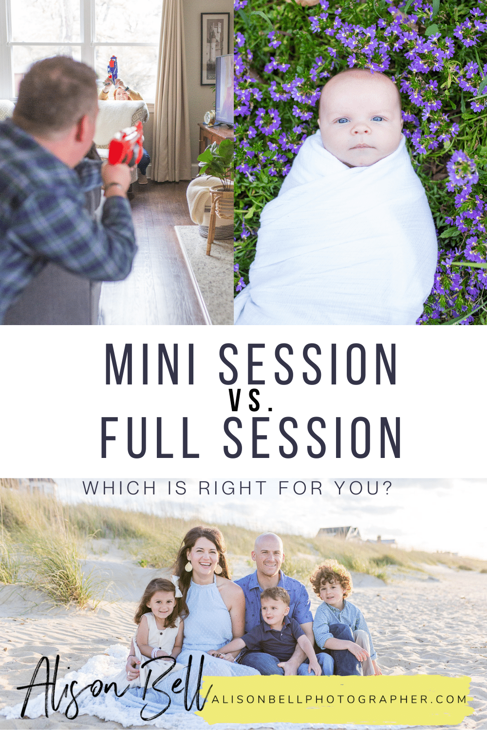 Mini sessions vs. full sessions - which is right for you? by alison bell, photographer