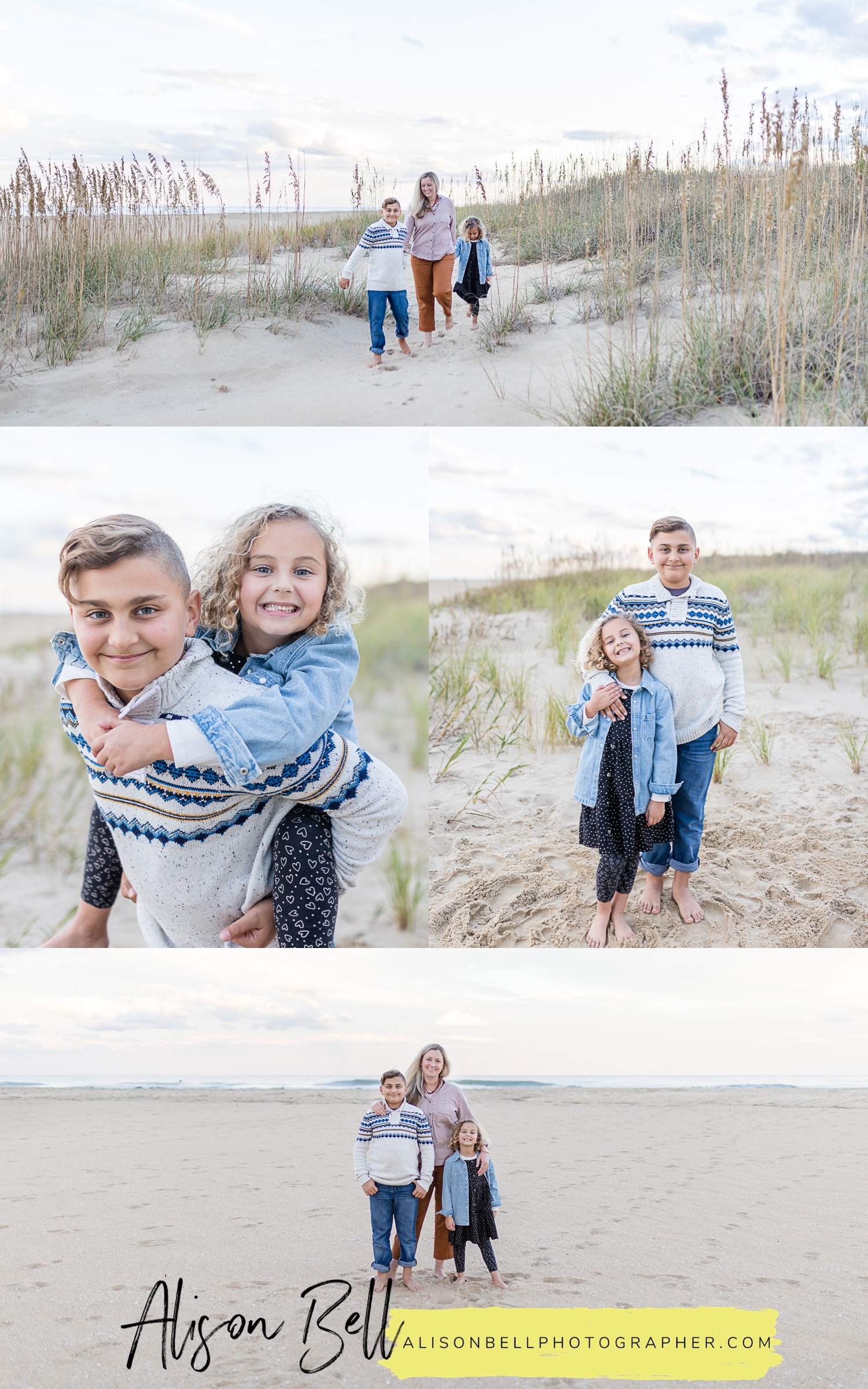 Virginia Beach Family Photographer on the beach, Alison bell, photographer