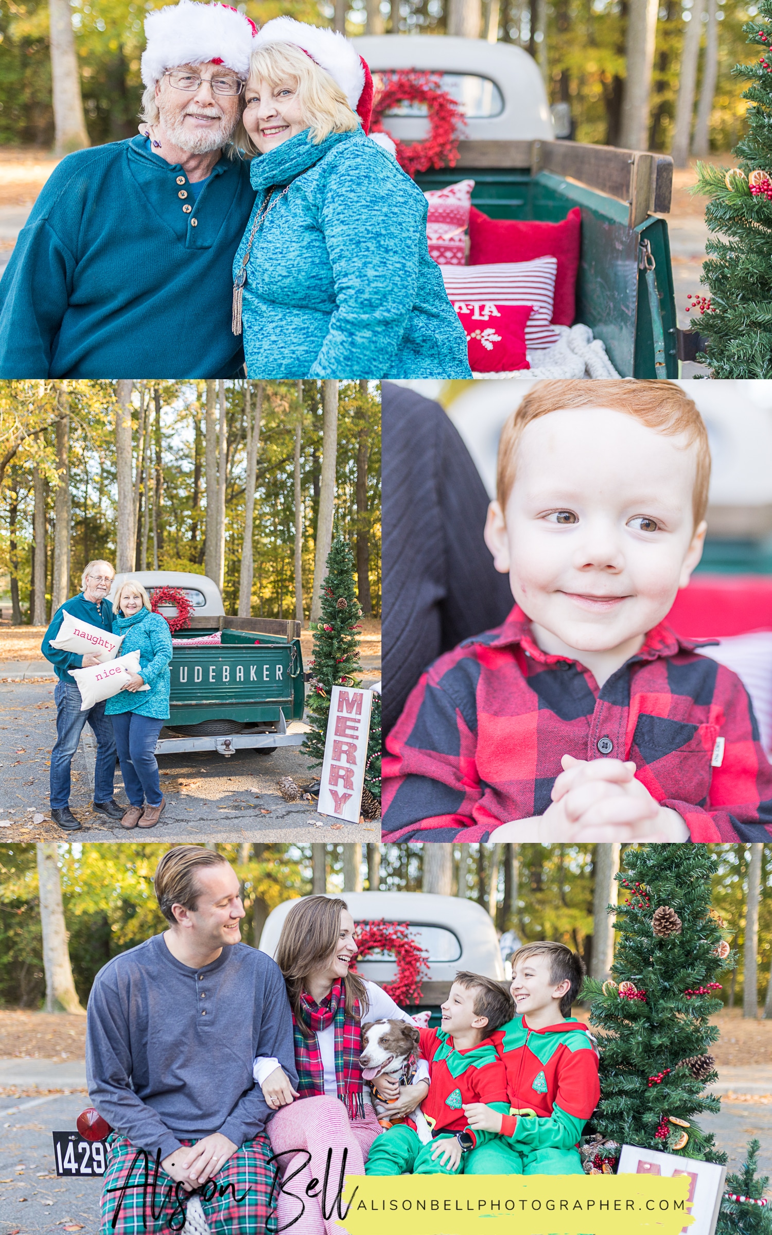 Virginia Beach fall mini photo session with old Christmas Truck