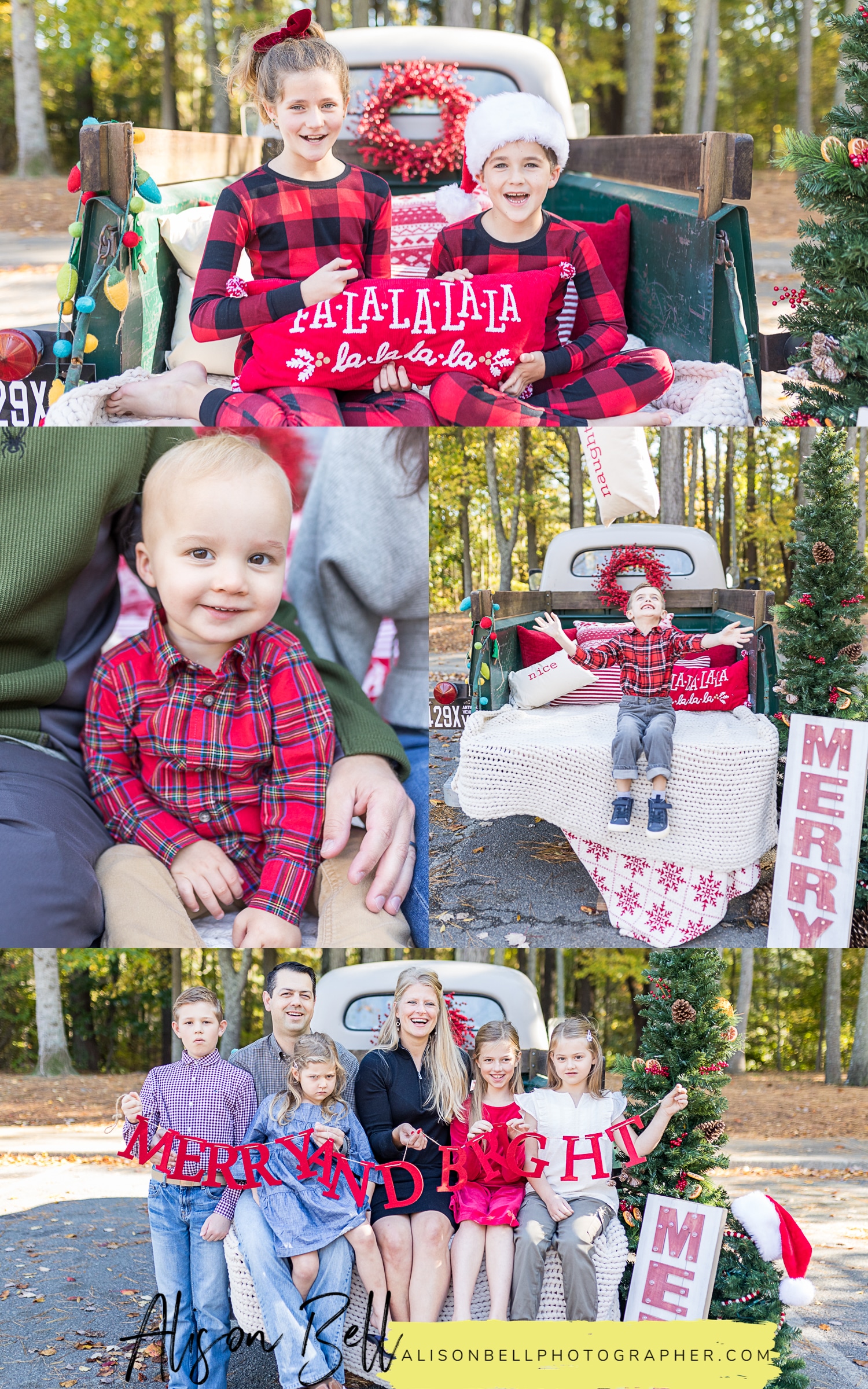 Virginia Beach fall mini photo session with old Christmas Truck