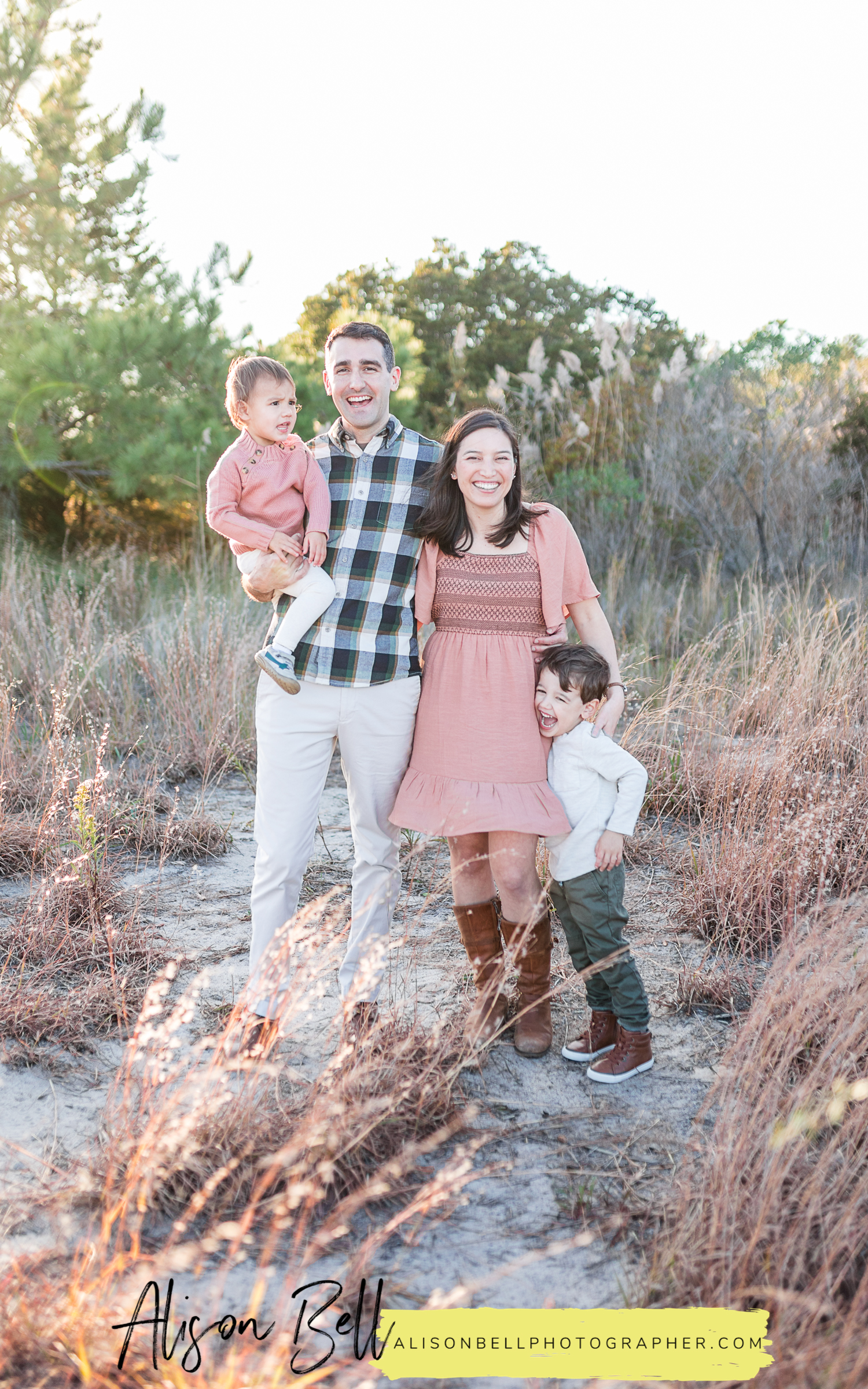 VA beach family photos at pleasure house point natural area in hampton roads, va by alison bell, photographer