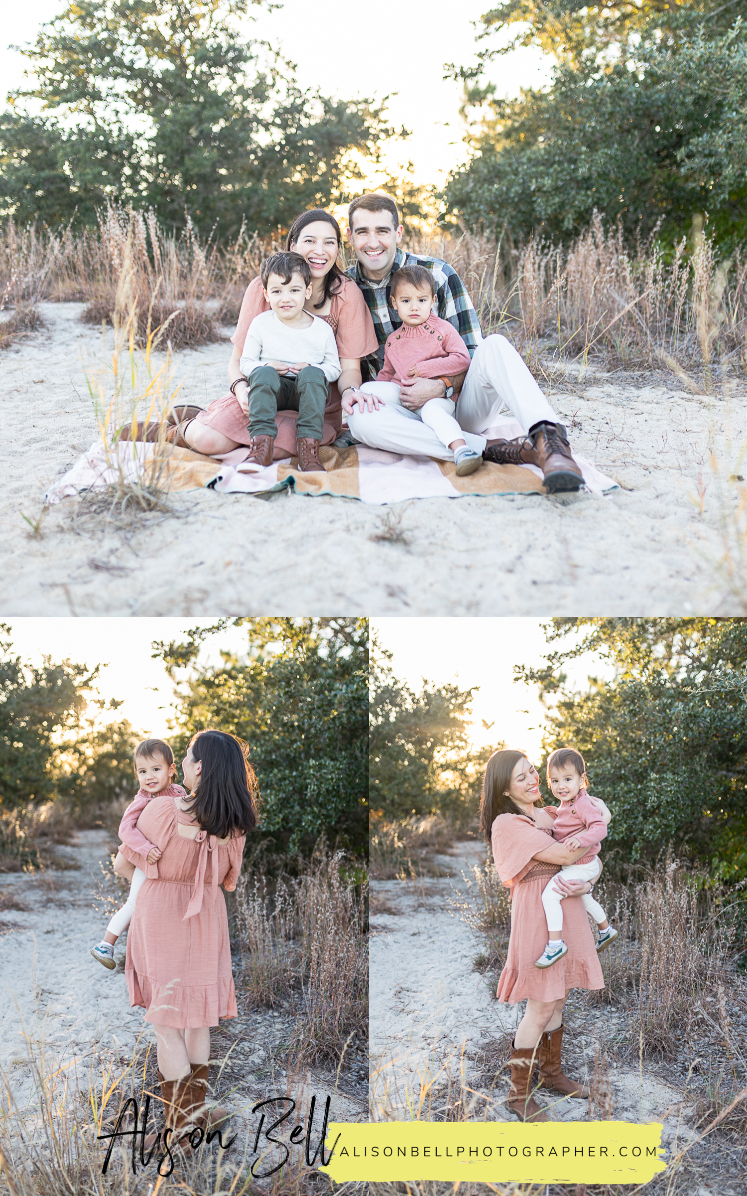 VA beach family photos at pleasure house point natural area in hampton roads, va by alison bell, photographer