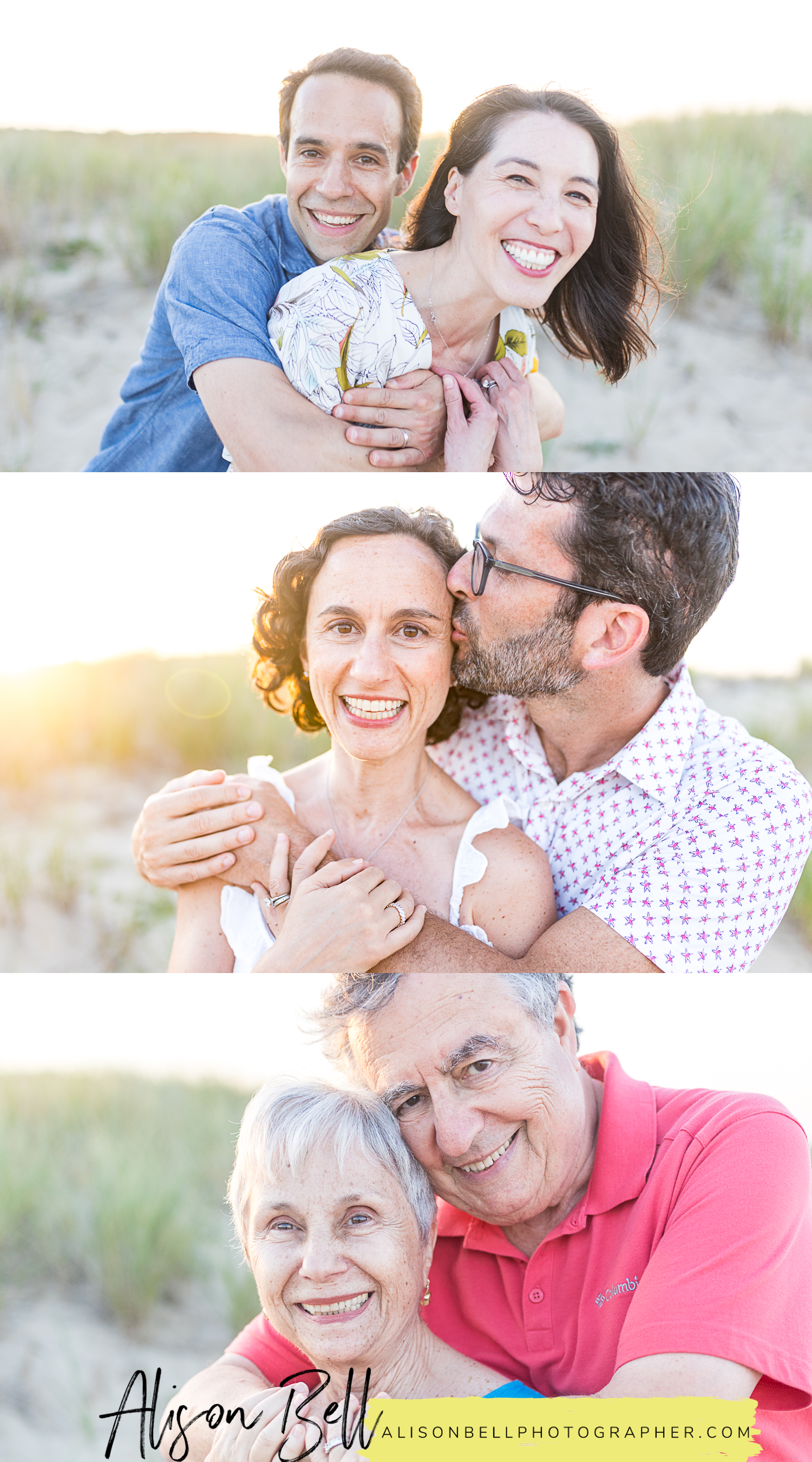 extended family photoshoot on north end beach in virginia beach va