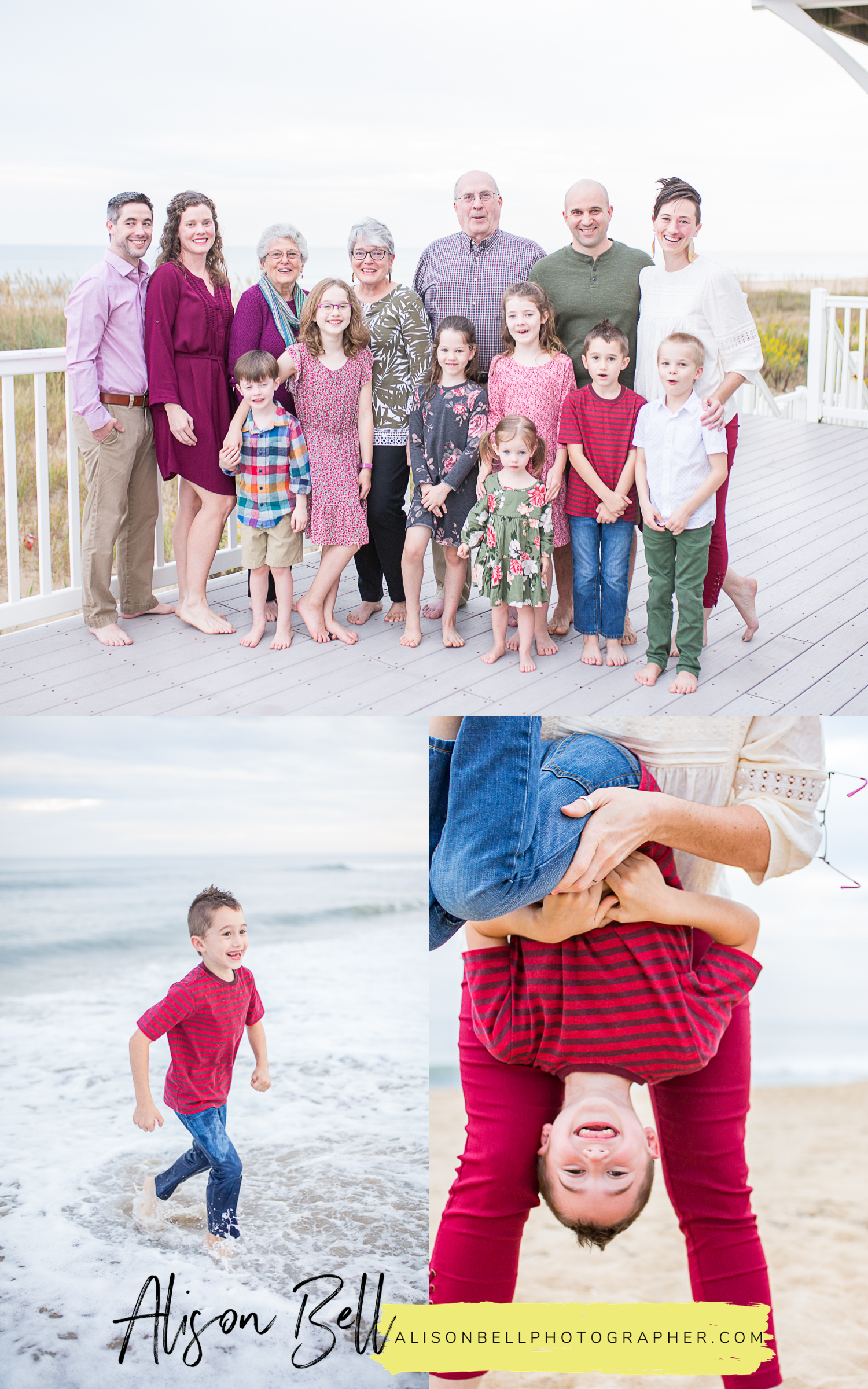 Virginia beach family photographer for extended beach photo sessions by alison bell photographer