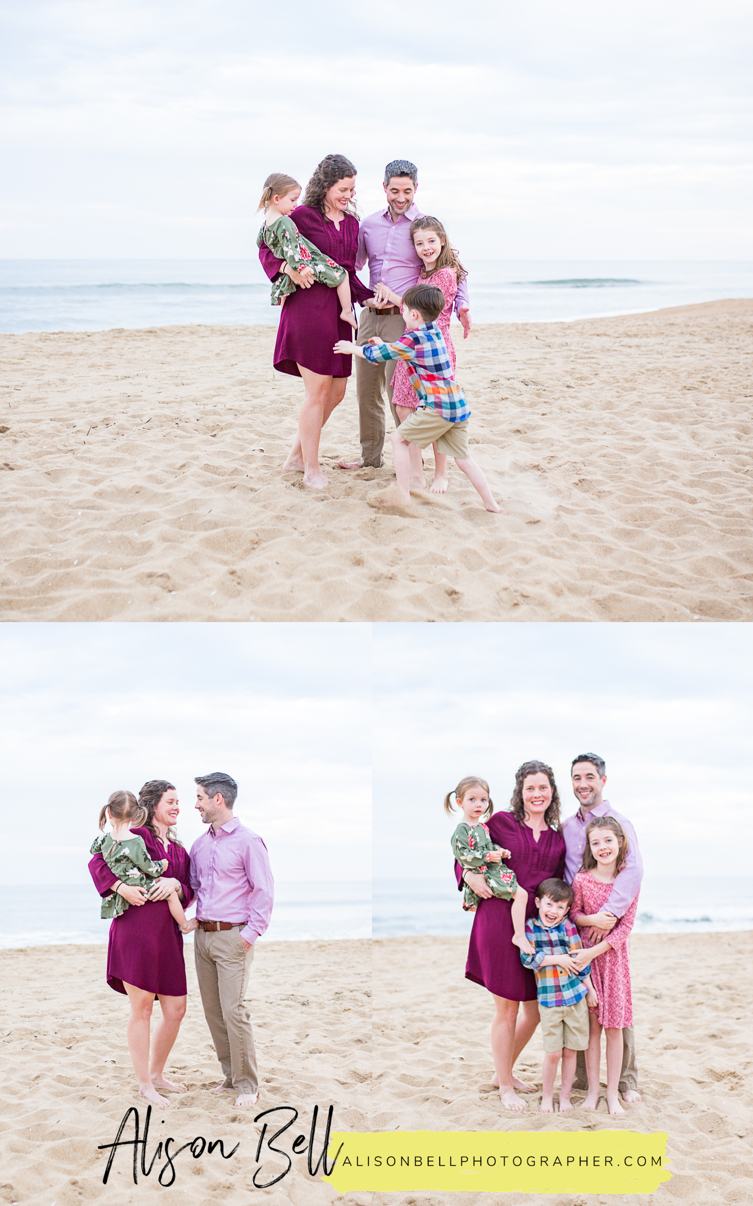 Family photographers in va on the beach by alison bell photographer