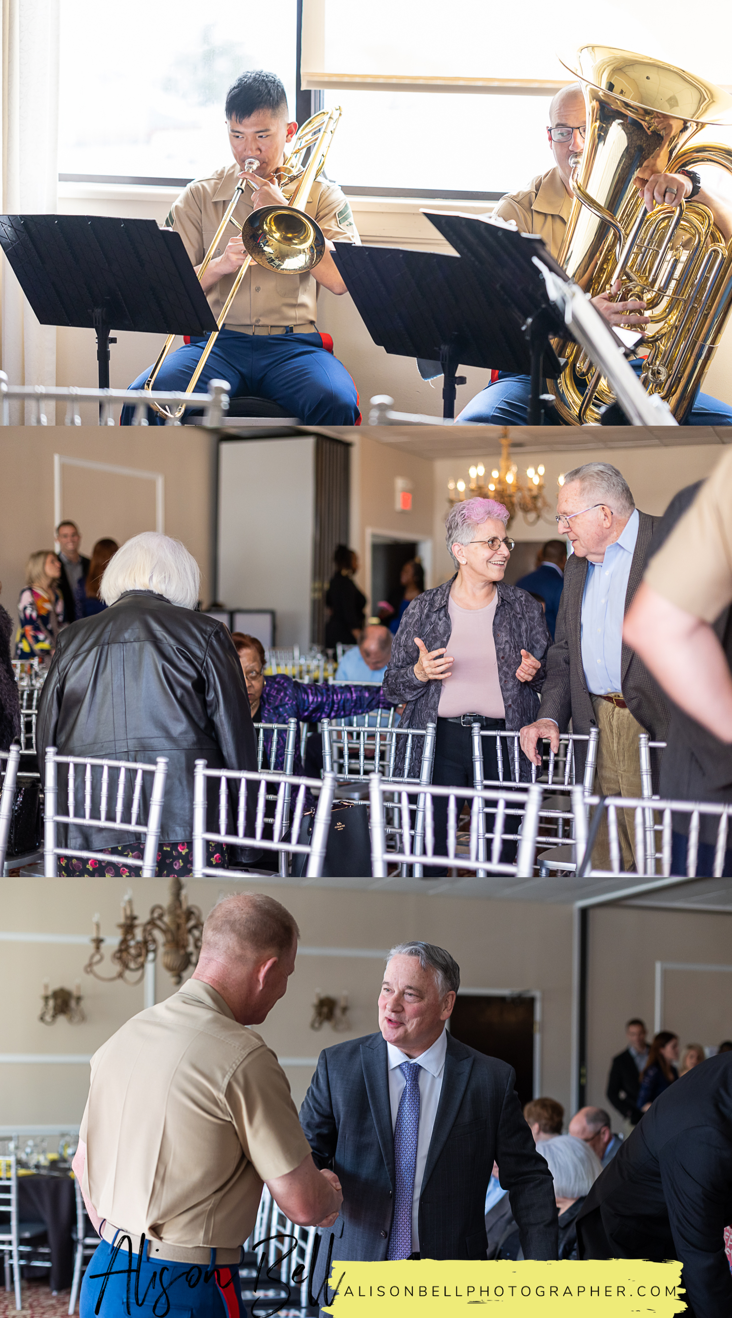 USMC retirement ceremony at montclair country club in virginia group photos