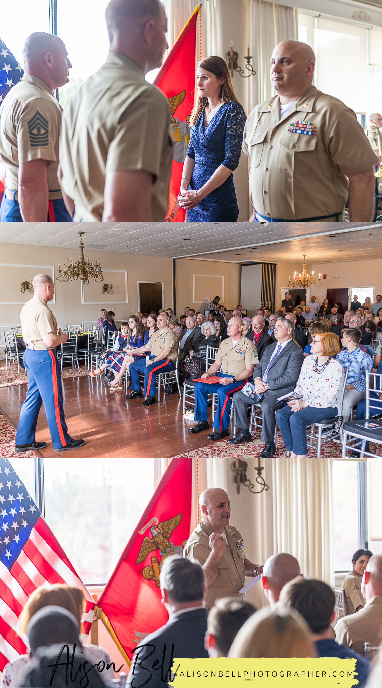 USMC retirement ceremony at montclair country club in virginia