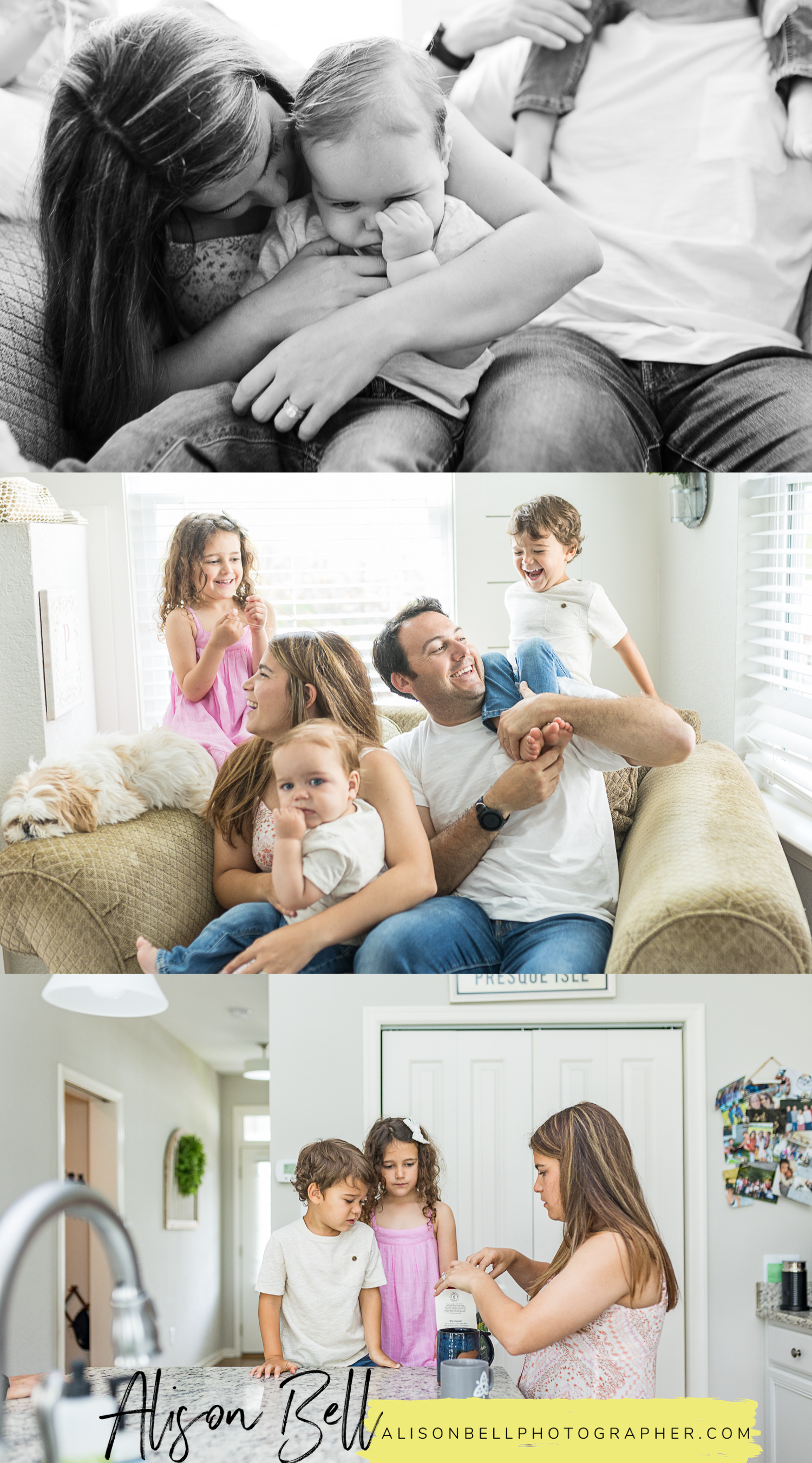 In home family photo session in va beach by alison bell photographer