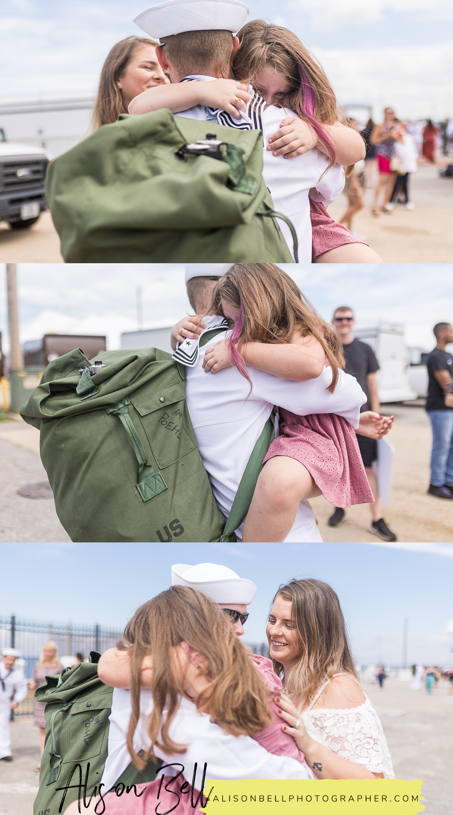 navy ship homecoming at the pier in naval base norfolk, virginia