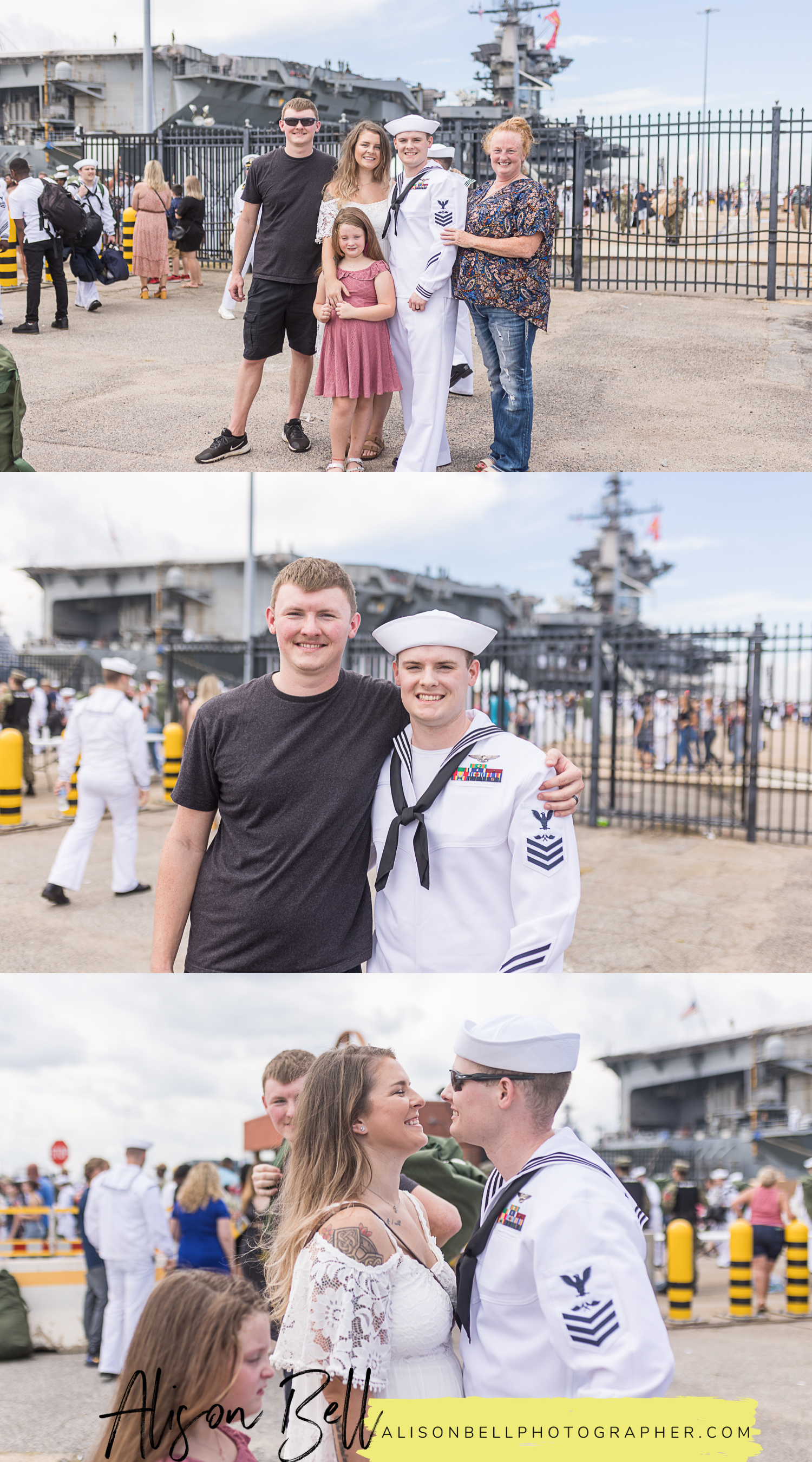navy ship homecoming at the pier in naval base norfolk, virginia