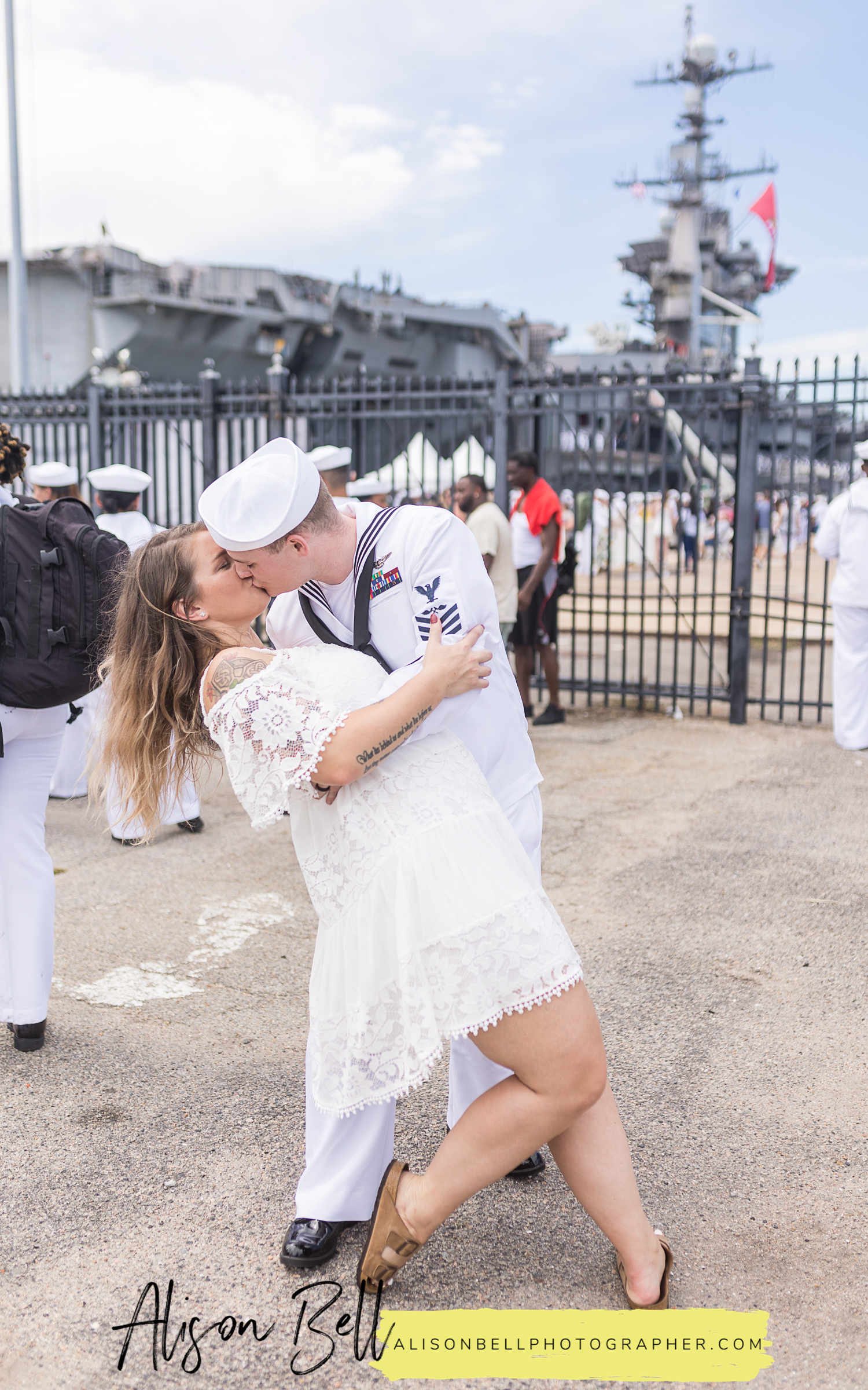 navy ship homecoming at the pier in naval base norfolk, virginia